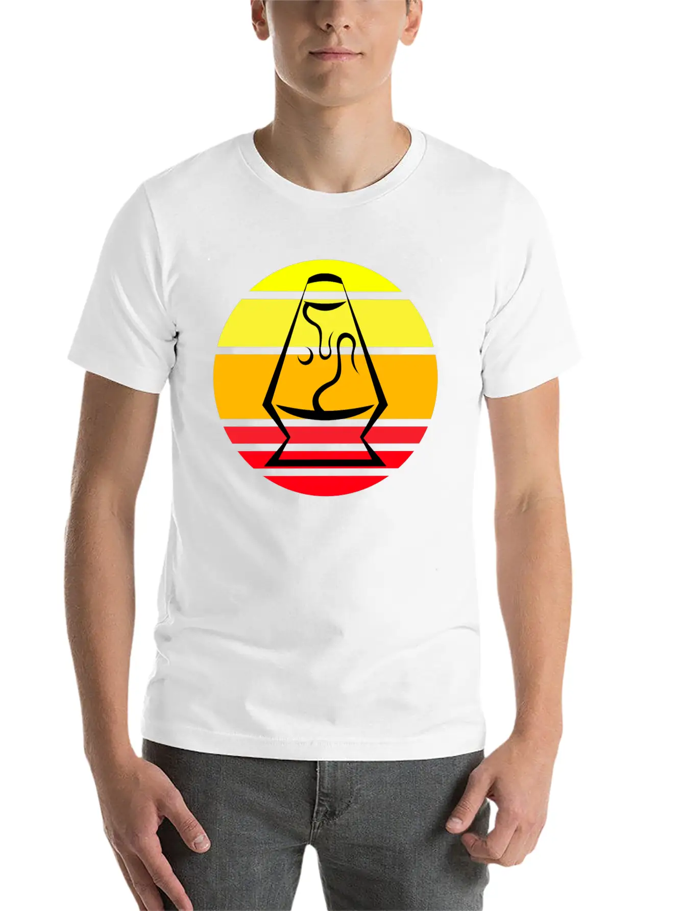 Lava Lamp Sunset Basic Graphic T-Shirt ¨C Daily Comfort In Soft Cotton