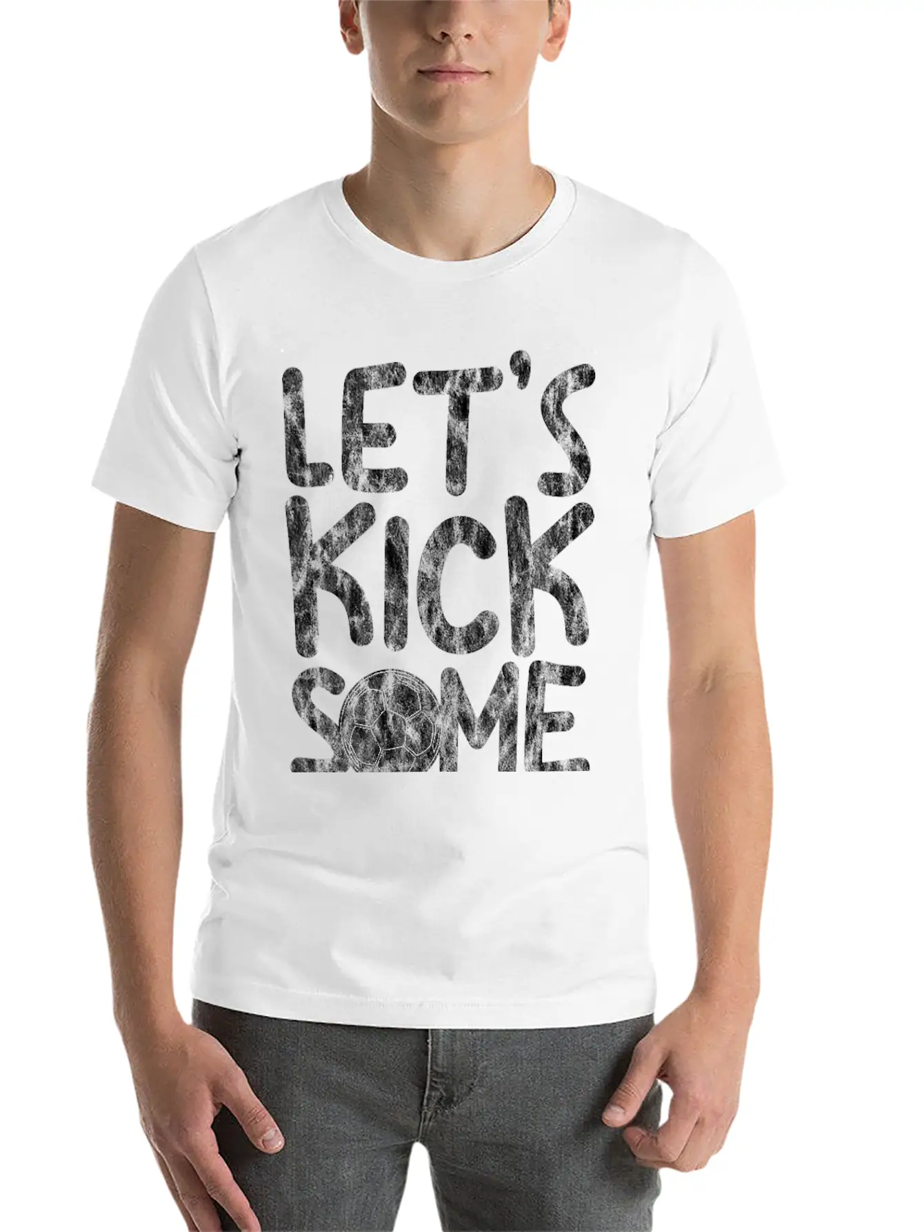 Let's Kick Some Grass 3 Basic Graphic T-Shirt ¨C Daily Comfort In Soft Cotton