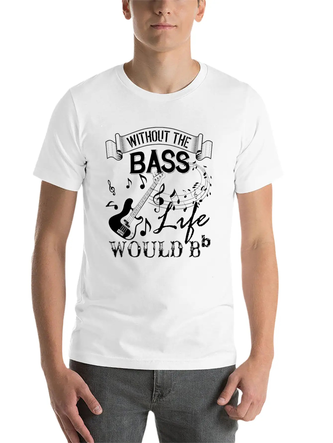 Life Without Bass Shirt Basic Graphic T-Shirt ¨C Daily Comfort In Soft Cotton