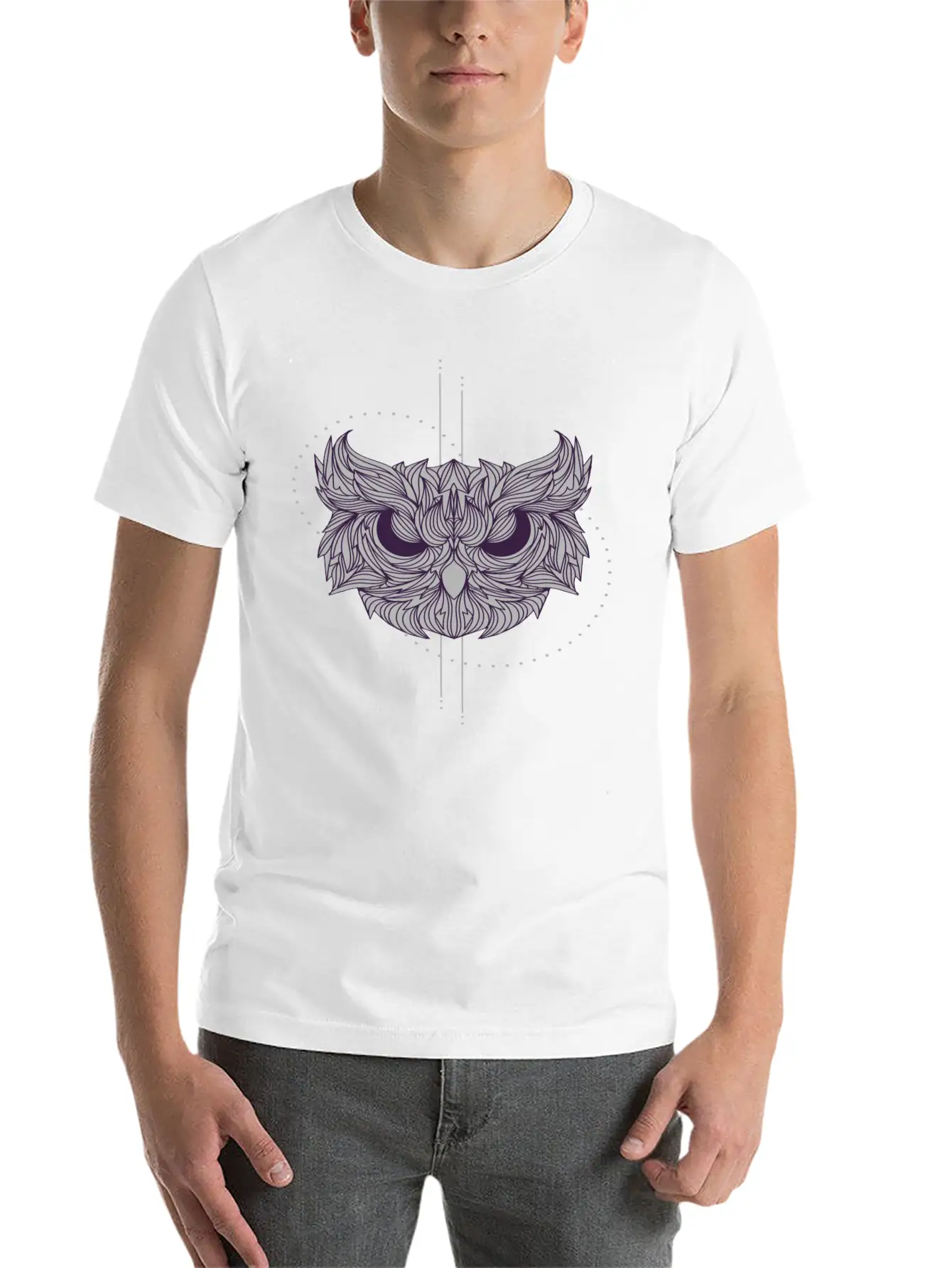 Mandala Owl Design - Owl Basic Graphic T-Shirt ¨C Daily Comfort In Soft Cotton