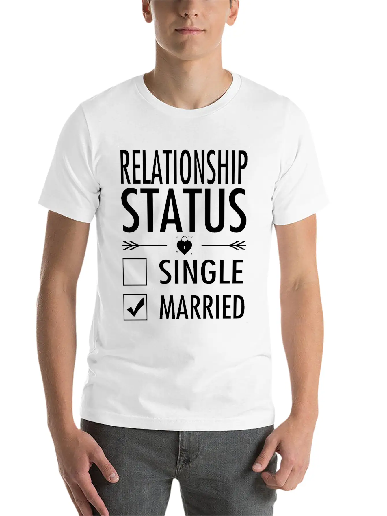 Married Husband Wife Gift Essential Cotton Tee For Daily Outfits ¨C Unisex Style