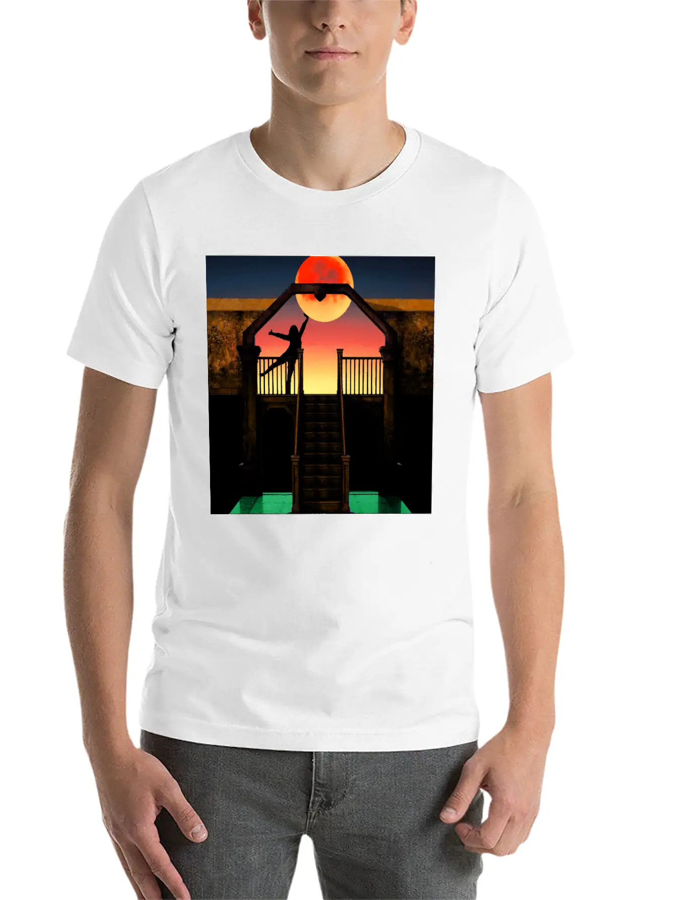 Moon Fantasy Basic Graphic T-Shirt ¨C Daily Comfort In Soft Cotton