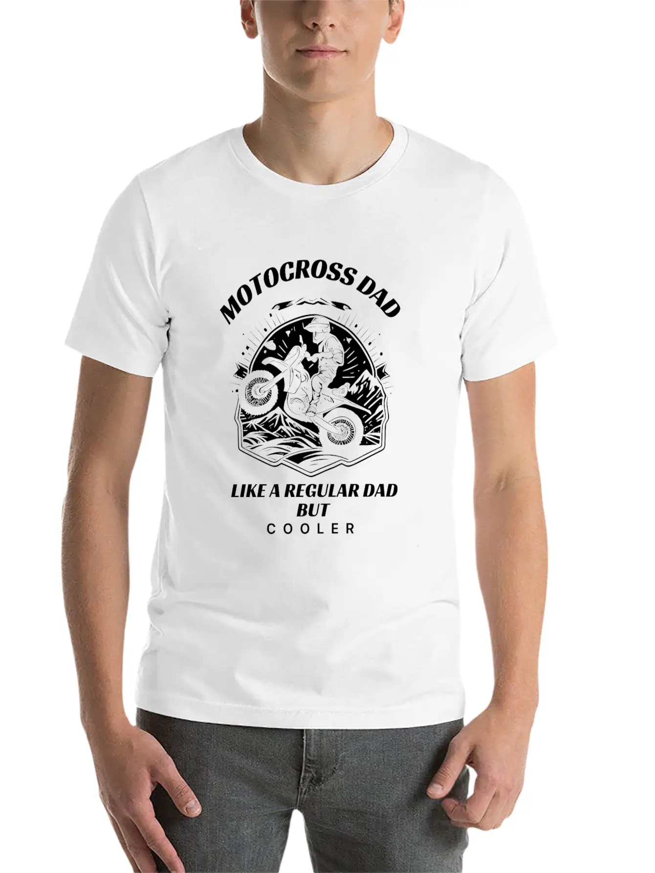 Motocross Dad Like A Regular Dad But Cooler Soft Cotton Short Sleeve Tee ¨C Unisex Wardrobe Staple