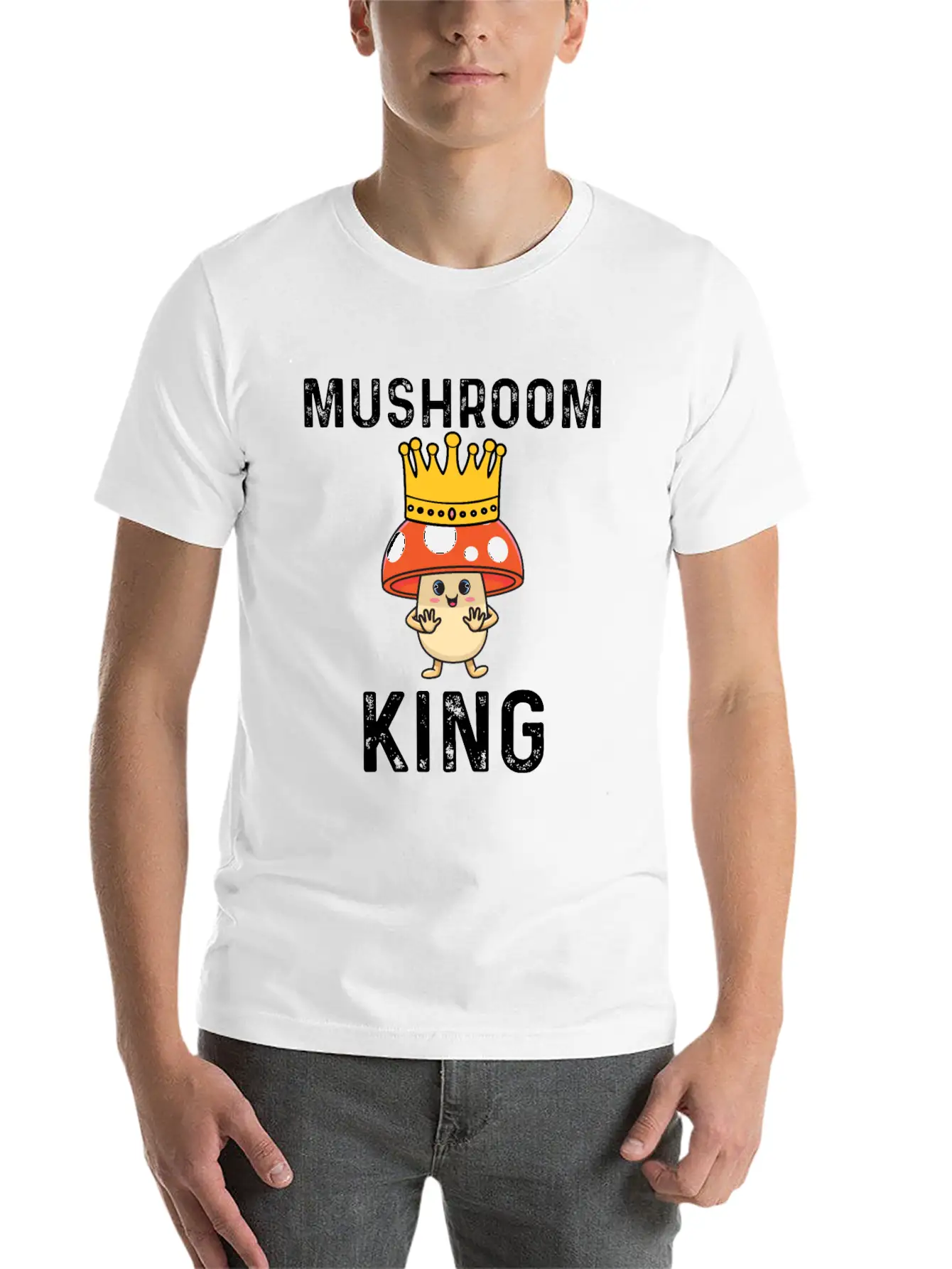 Mushroom King Basic Graphic T-Shirt ¨C Daily Comfort In Soft Cotton