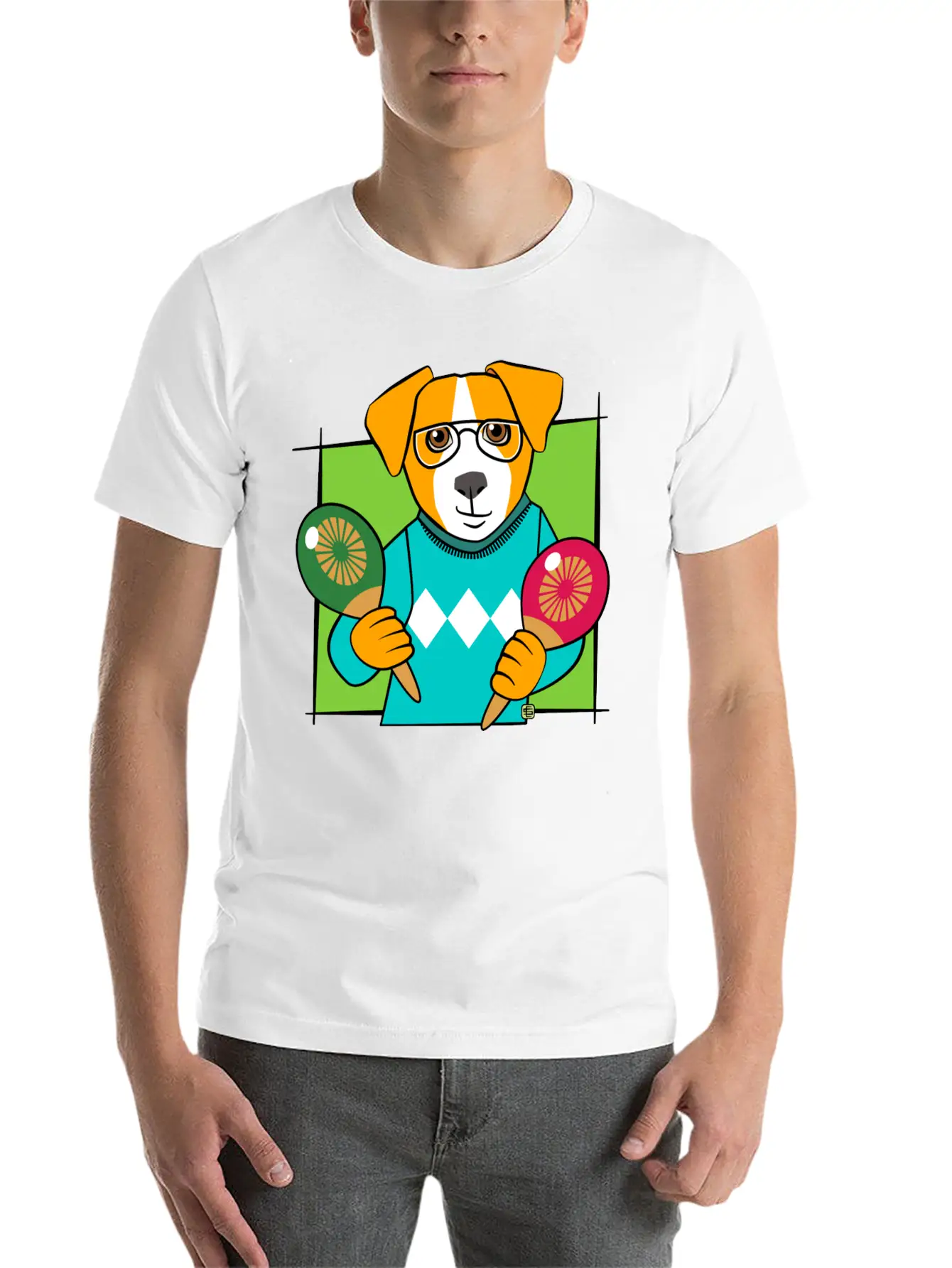 Music Maracas Dog Soft Cotton Short Sleeve Tee ¨C Unisex Wardrobe Staple