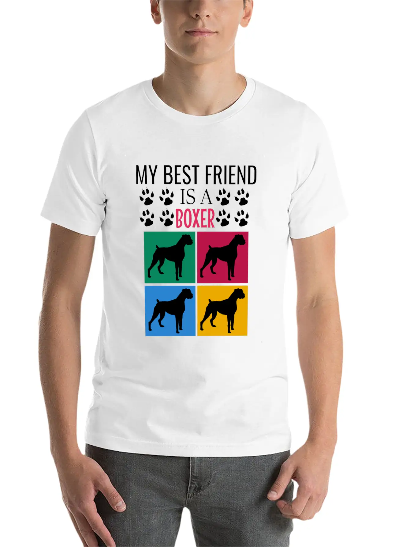 My Best Friend Is A Boxer Soft Cotton Short Sleeve Tee ¨C Unisex Wardrobe Staple