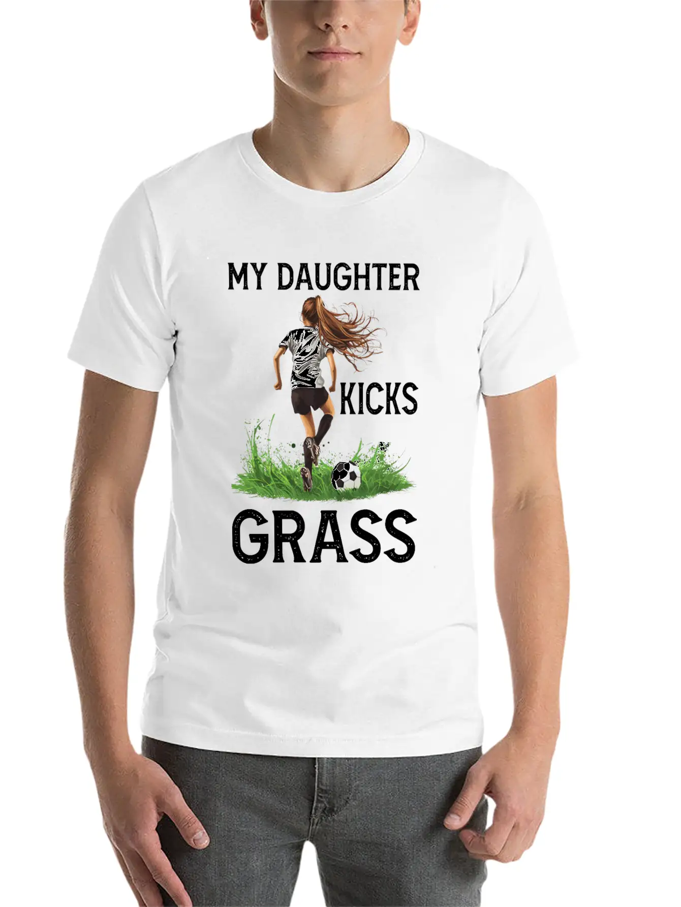 My Daughter Kicks Grass 4 Essential Cotton Tee For Daily Outfits ¨C Unisex Style