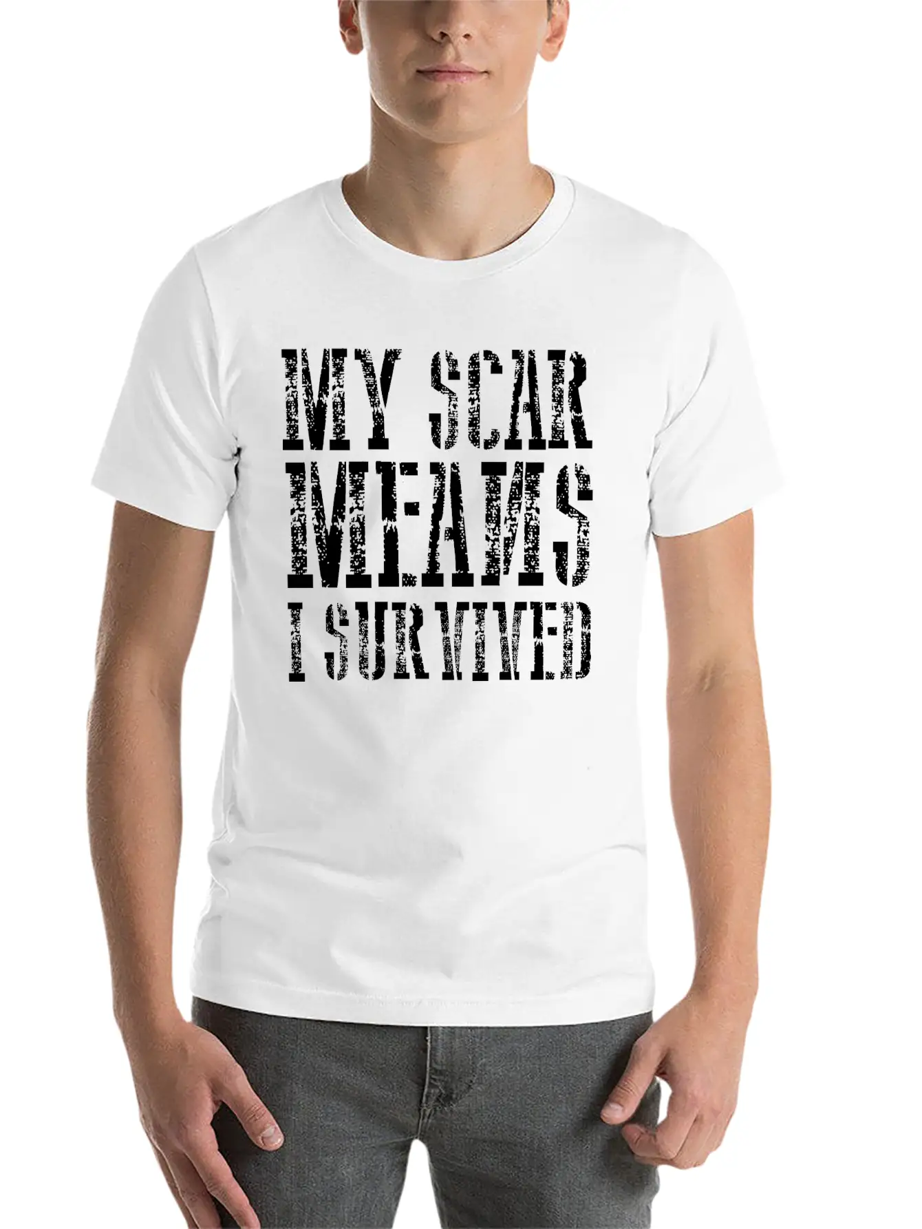 My Scar Means I Survived 2 Unisex Casual T-Shirt ¨C Clean Design For Daily Comfort