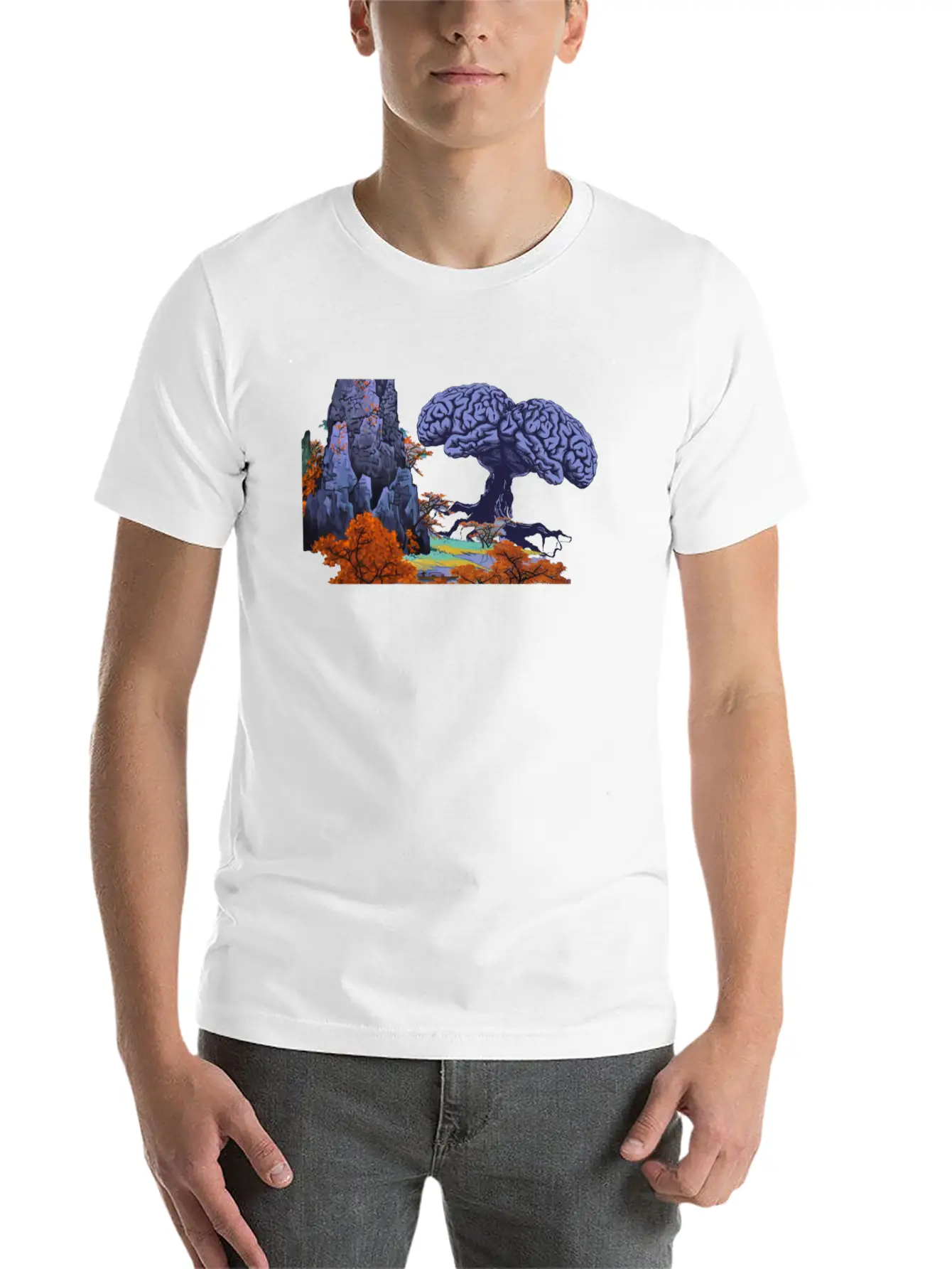 Mystical Forest With Brainbaum Soft Cotton Short Sleeve Tee ¨C Unisex Wardrobe Staple