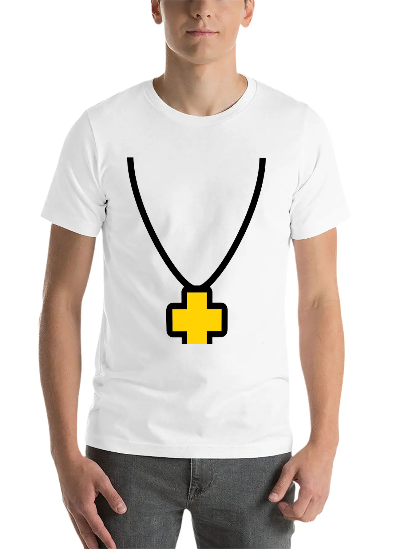 Necklace_cross_2c Essential Cotton Tee For Daily Outfits ¨C Unisex Style
