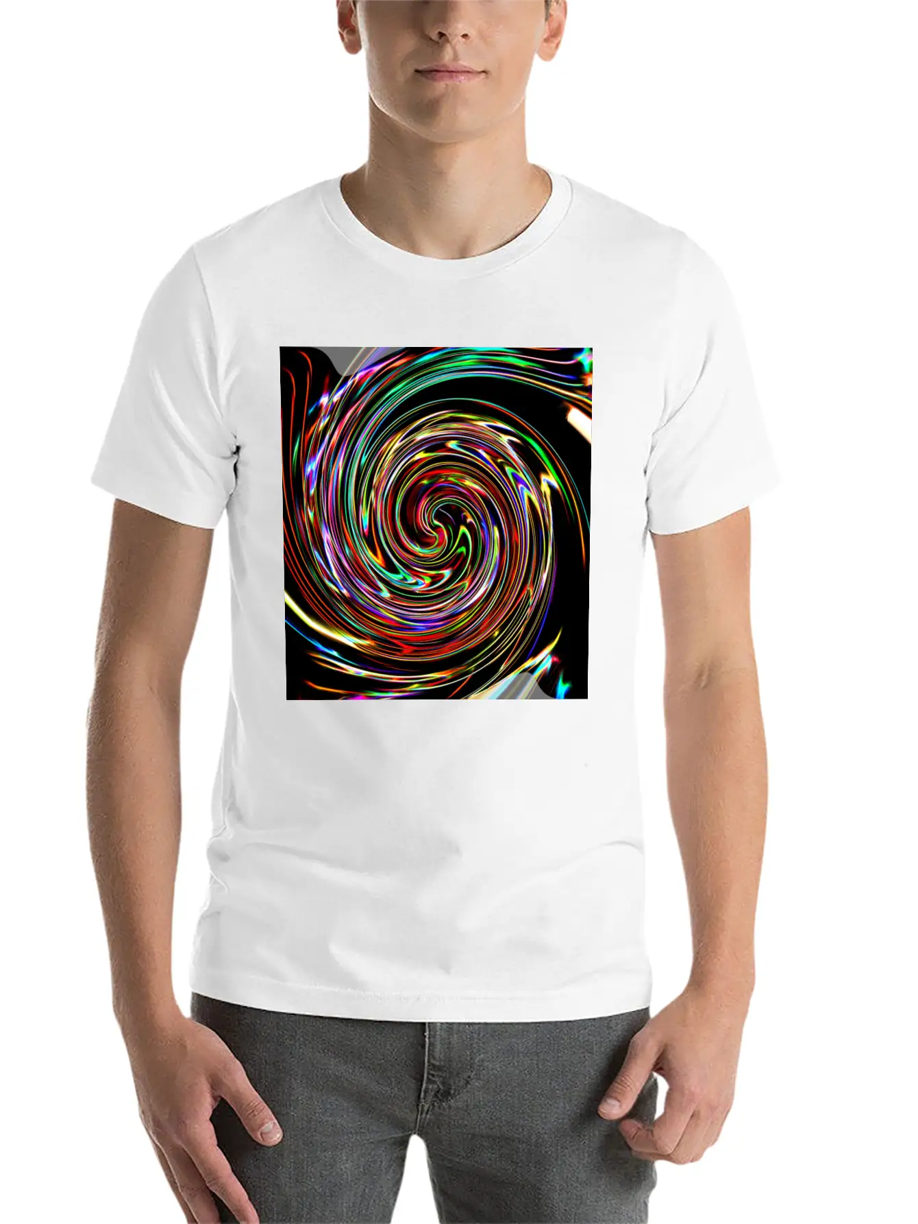 Neon Spirals, Neon Spiralen Basic Graphic T-Shirt ¨C Daily Comfort In Soft Cotton