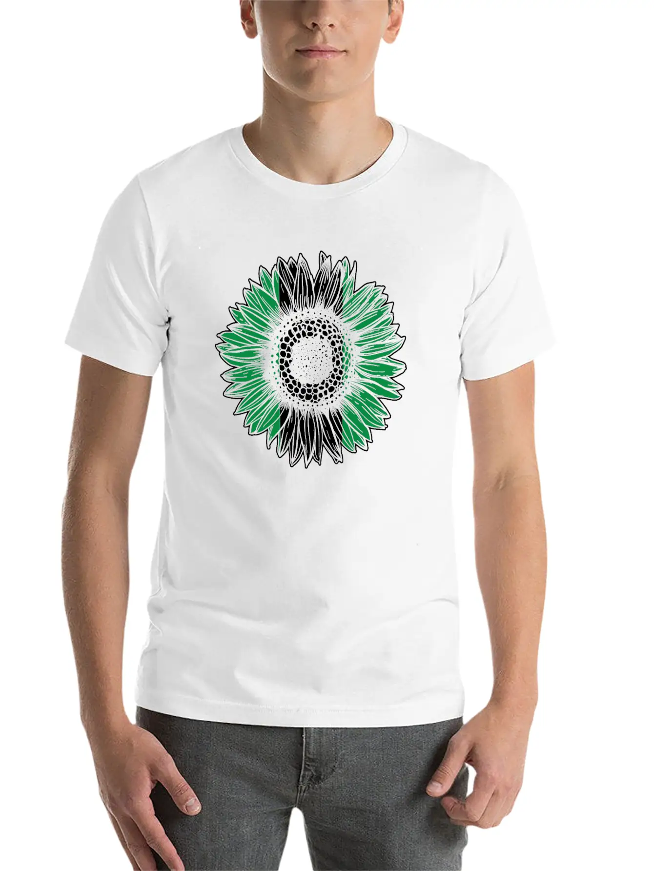 Nigeria Flag Sunflower Unisex Casual T-Shirt ¨C Clean Design For Daily Comfort