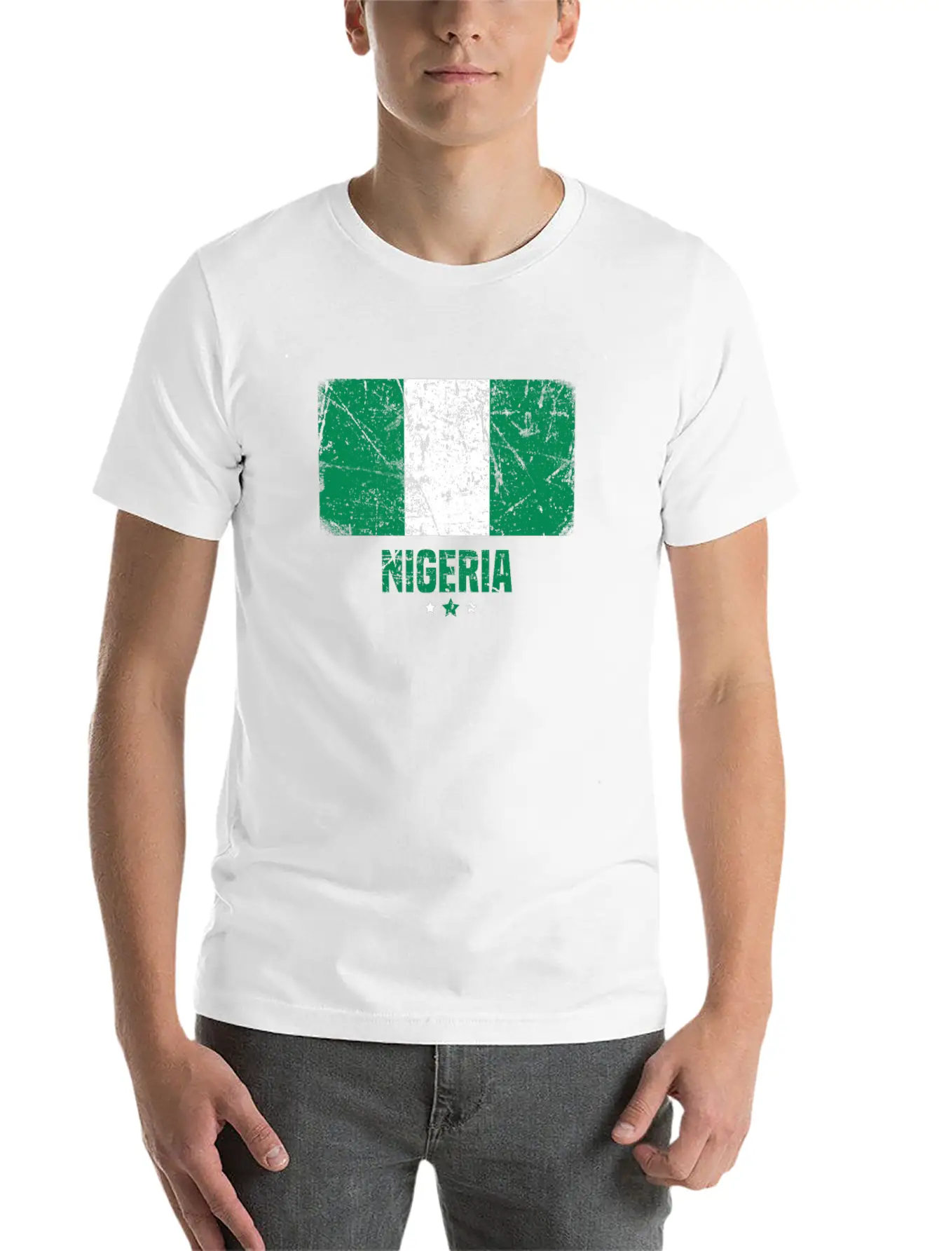 Nigeria Nigerian Flag Essential Cotton Tee For Daily Outfits ¨C Unisex Style