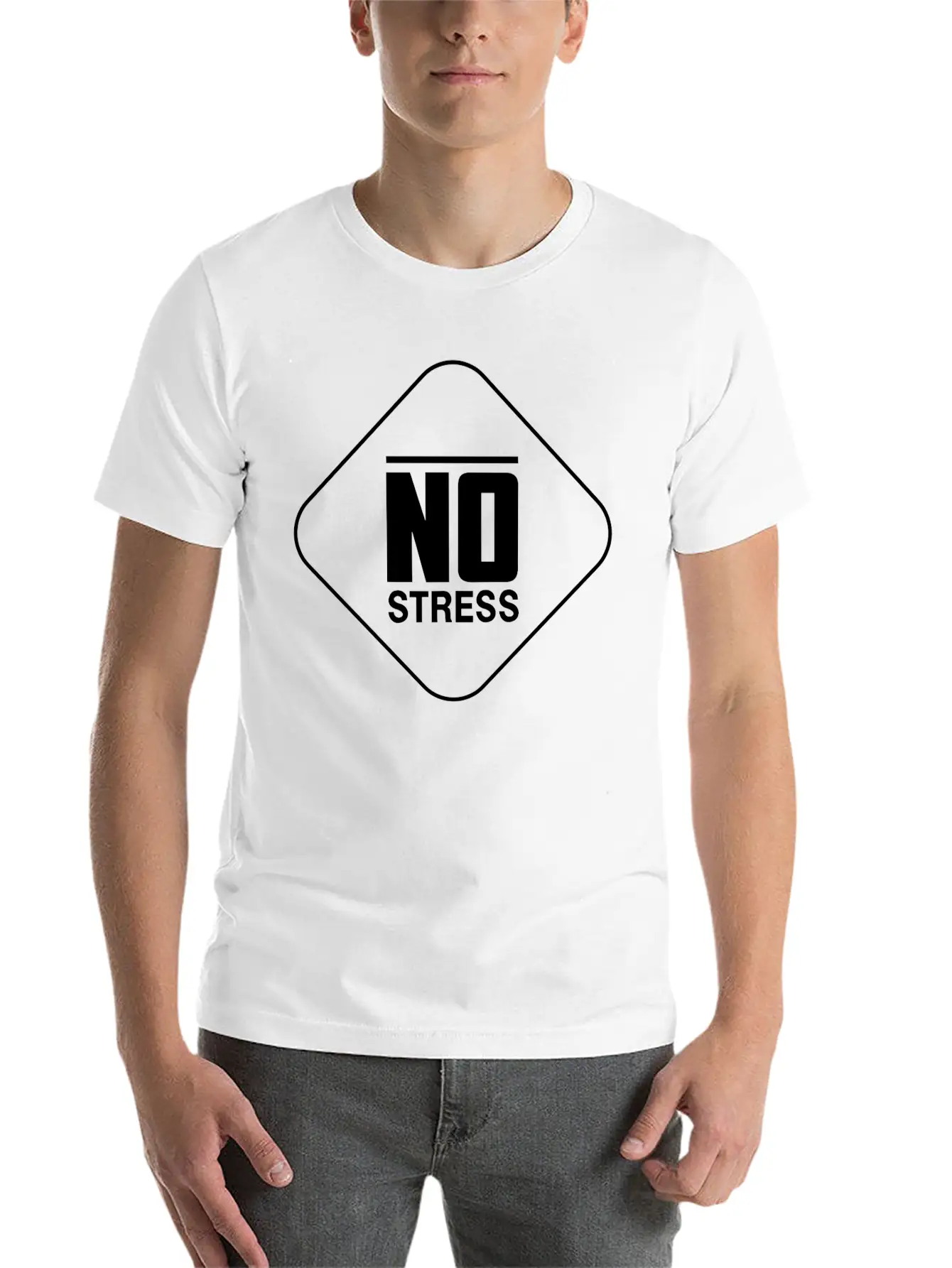 No Stress Basic Graphic T-Shirt ¨C Daily Comfort In Soft Cotton