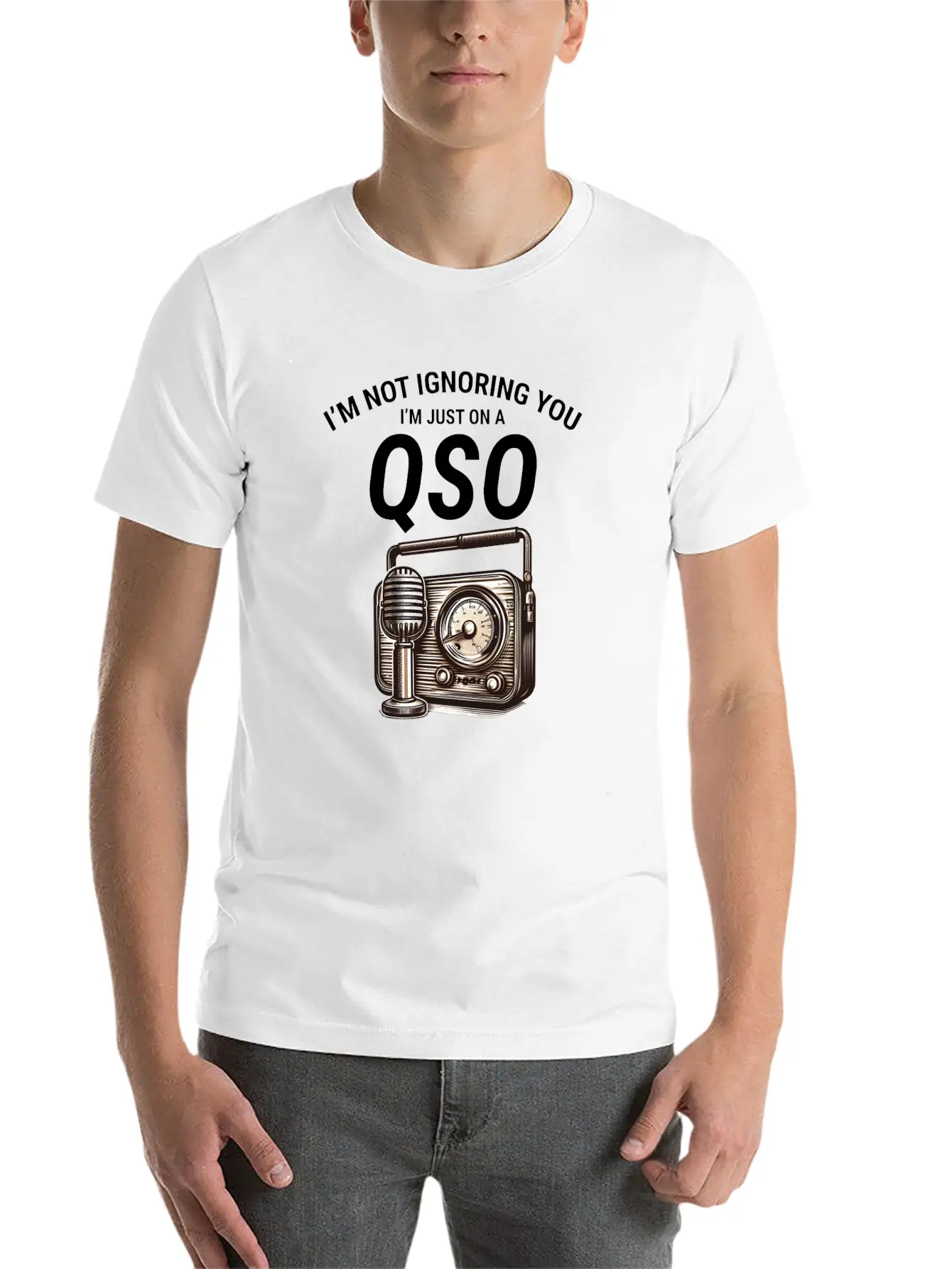 Nostalgic QSO Vintage Ham Radio Operator Classic Soft Cotton Short Sleeve Tee ¨C Unisex Wardrobe Staple