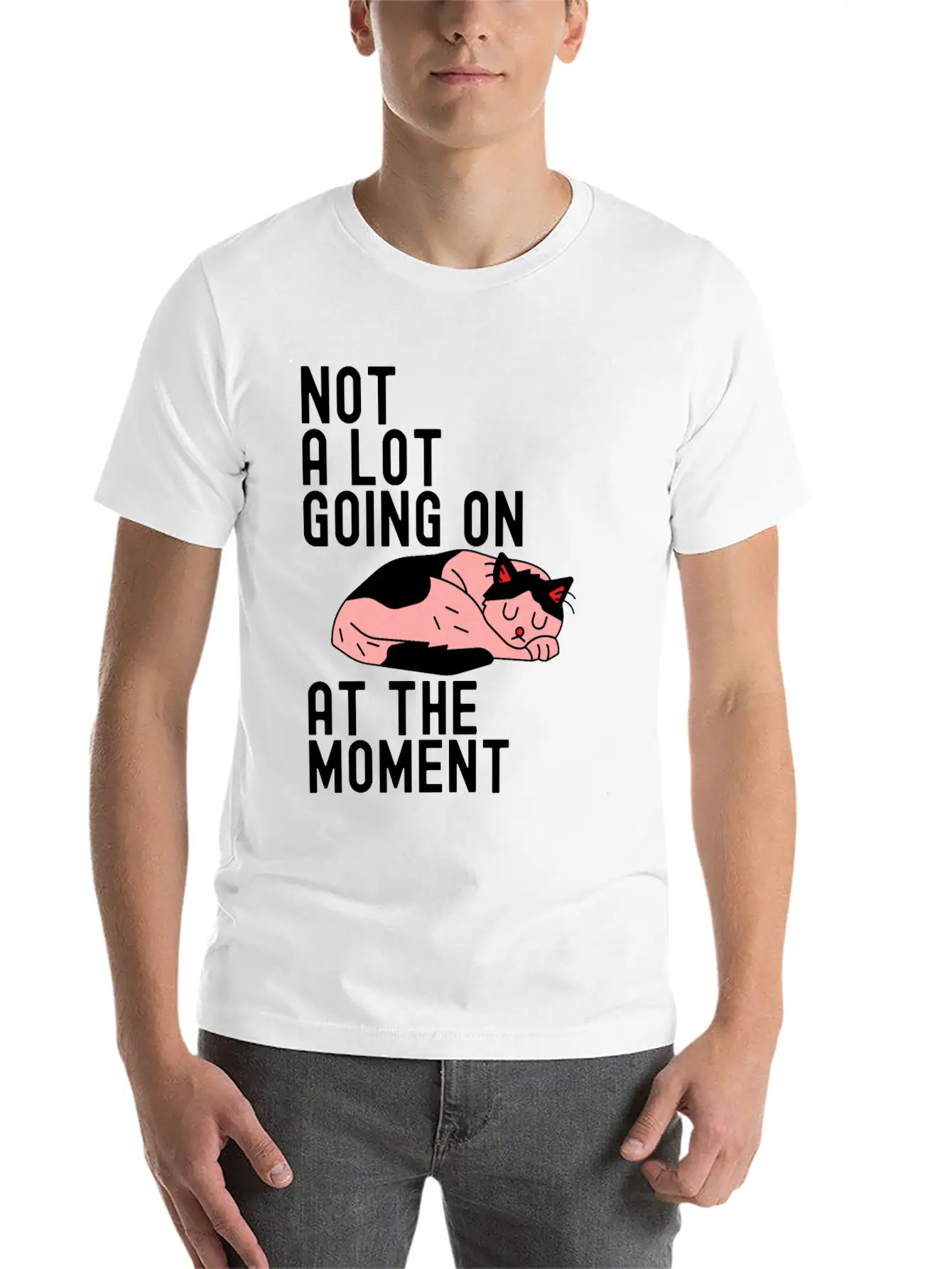Not A Lot Going On At The Moment Cute Sloth Gift Basic Graphic T-Shirt ¨C Daily Comfort In Soft Cotton