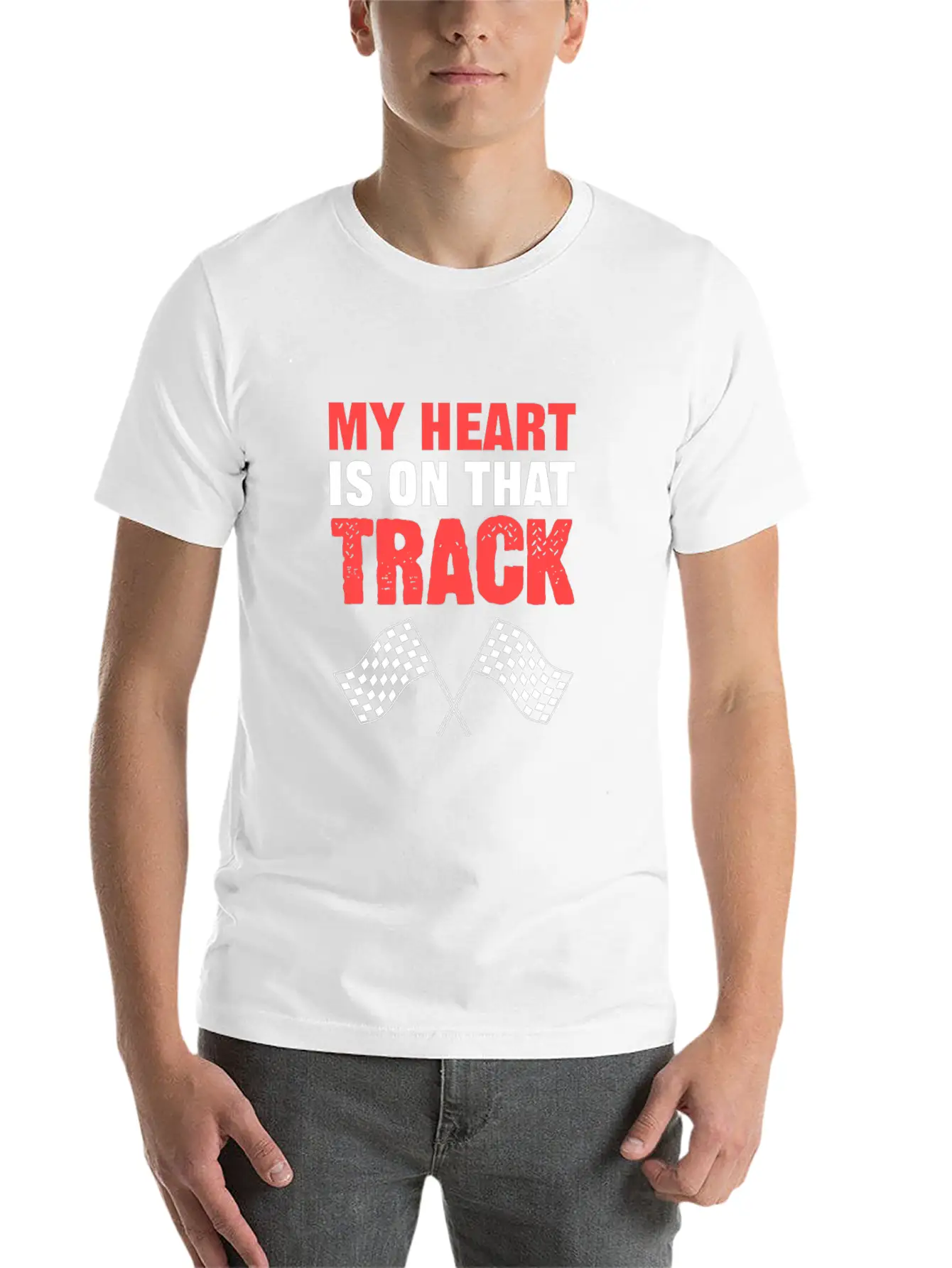 On Track Sports Person Gift Basic Graphic T-Shirt ¨C Daily Comfort In Soft Cotton