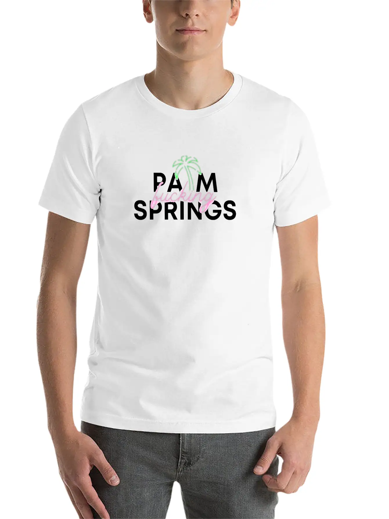 Palm F@@king Springs Basic Graphic T-Shirt ¨C Daily Comfort In Soft Cotton