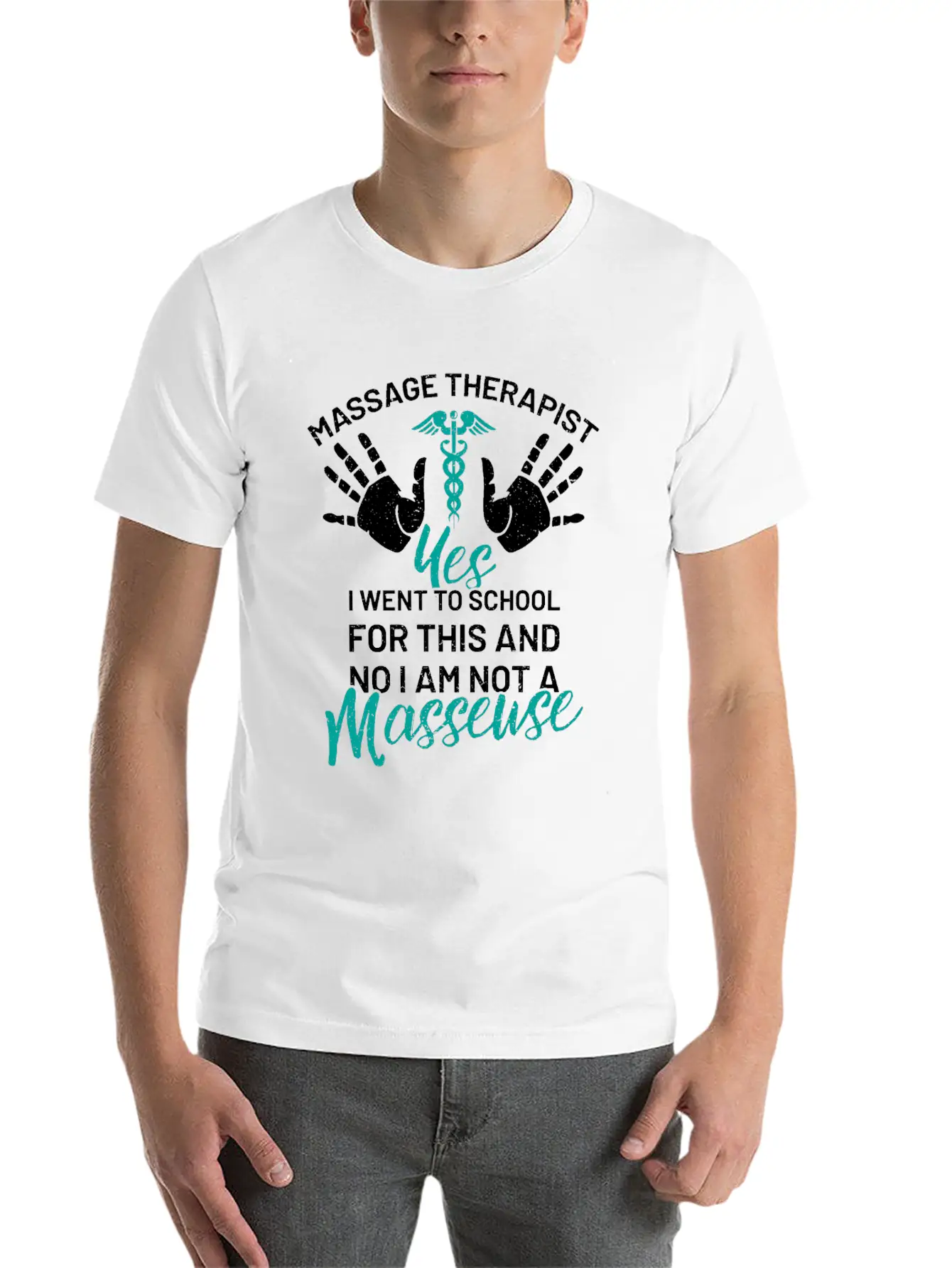 Physiotherapist Massage Mass Quota Funny Awesome Basic Graphic T-Shirt ¨C Daily Comfort In Soft Cotton