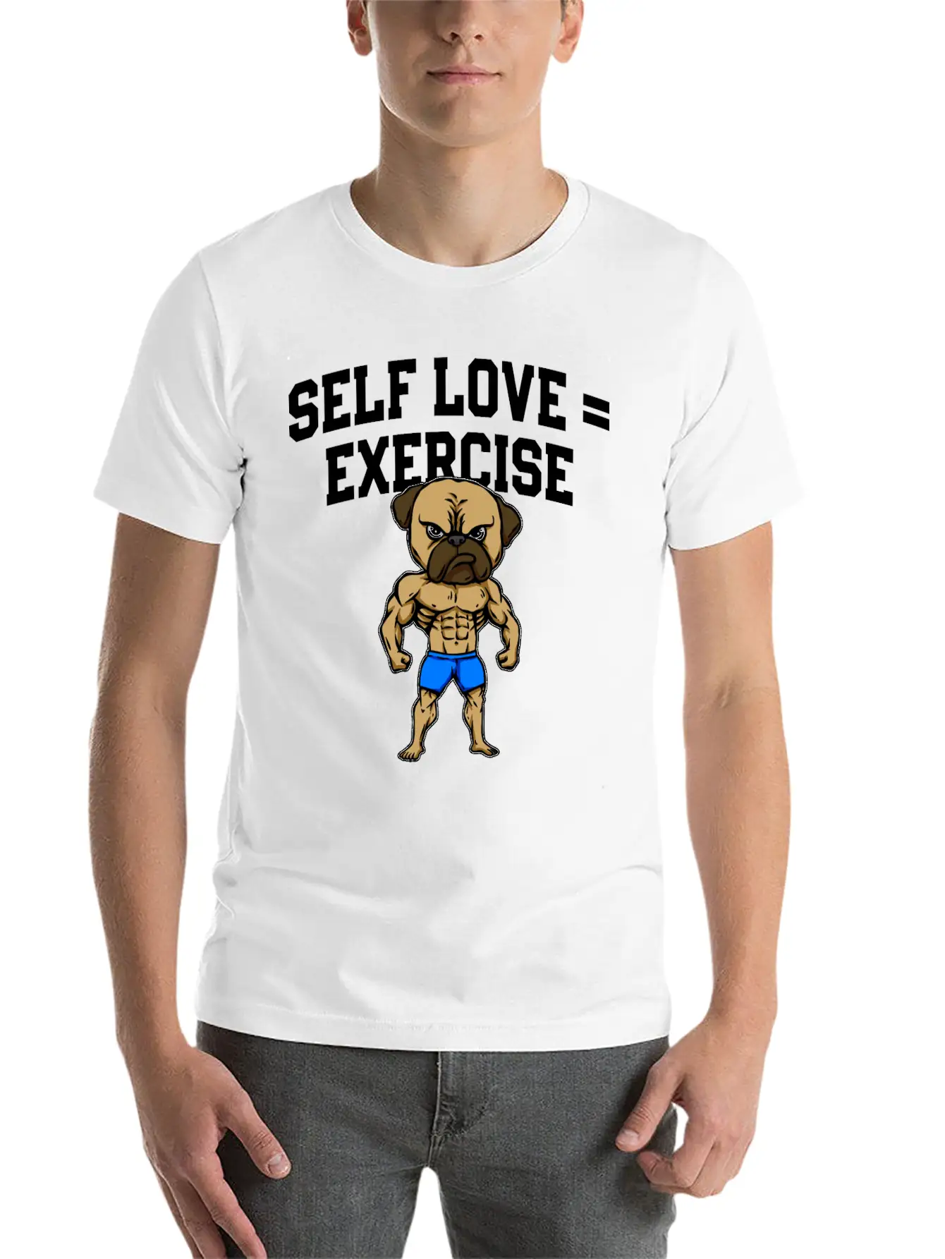 Self Love Exercise Workout Motivational Quote Gym Essential Cotton Tee For Daily Outfits ¨C Unisex Style