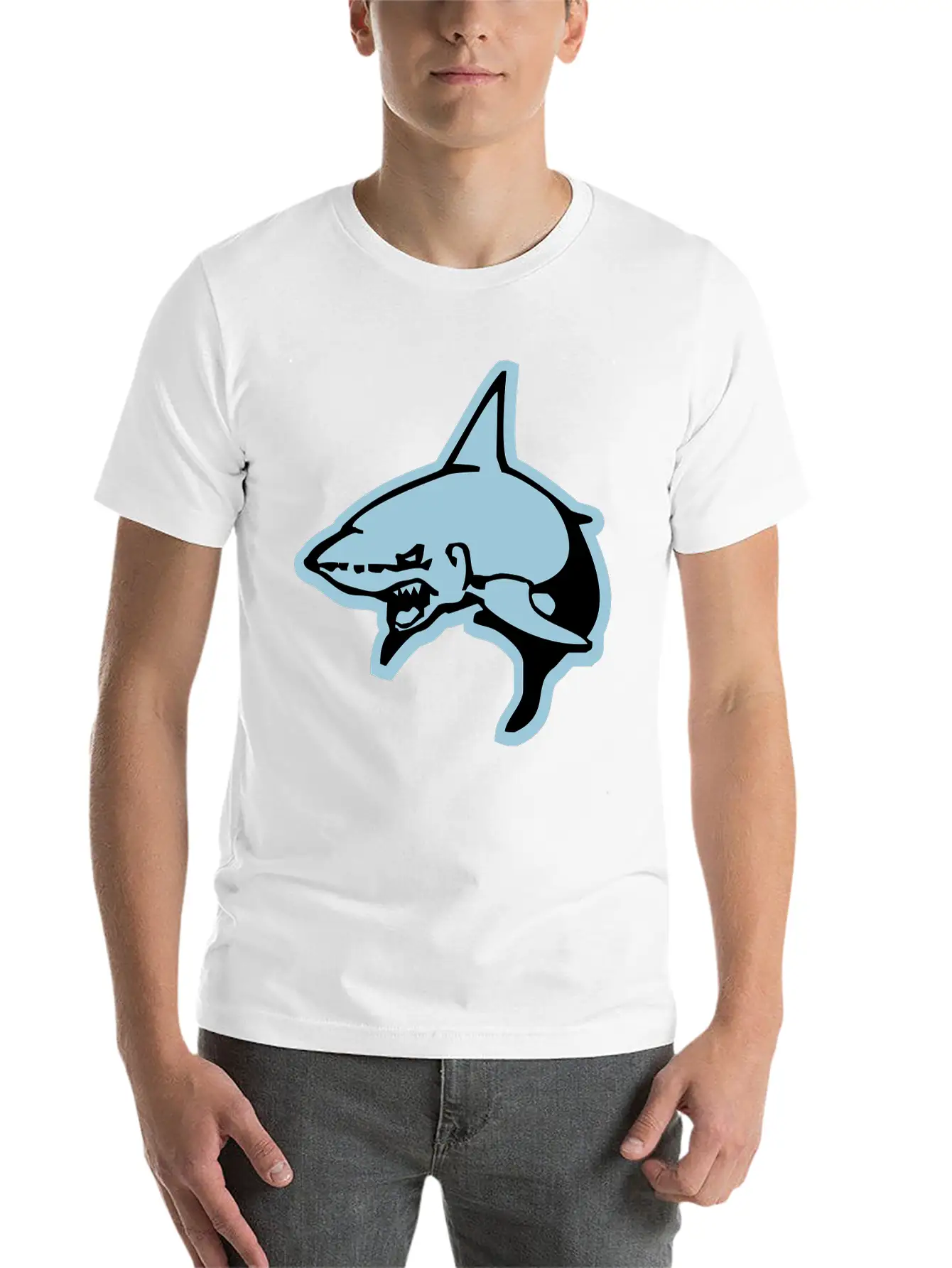 Shark Essential Cotton Tee For Daily Outfits ¨C Unisex Style