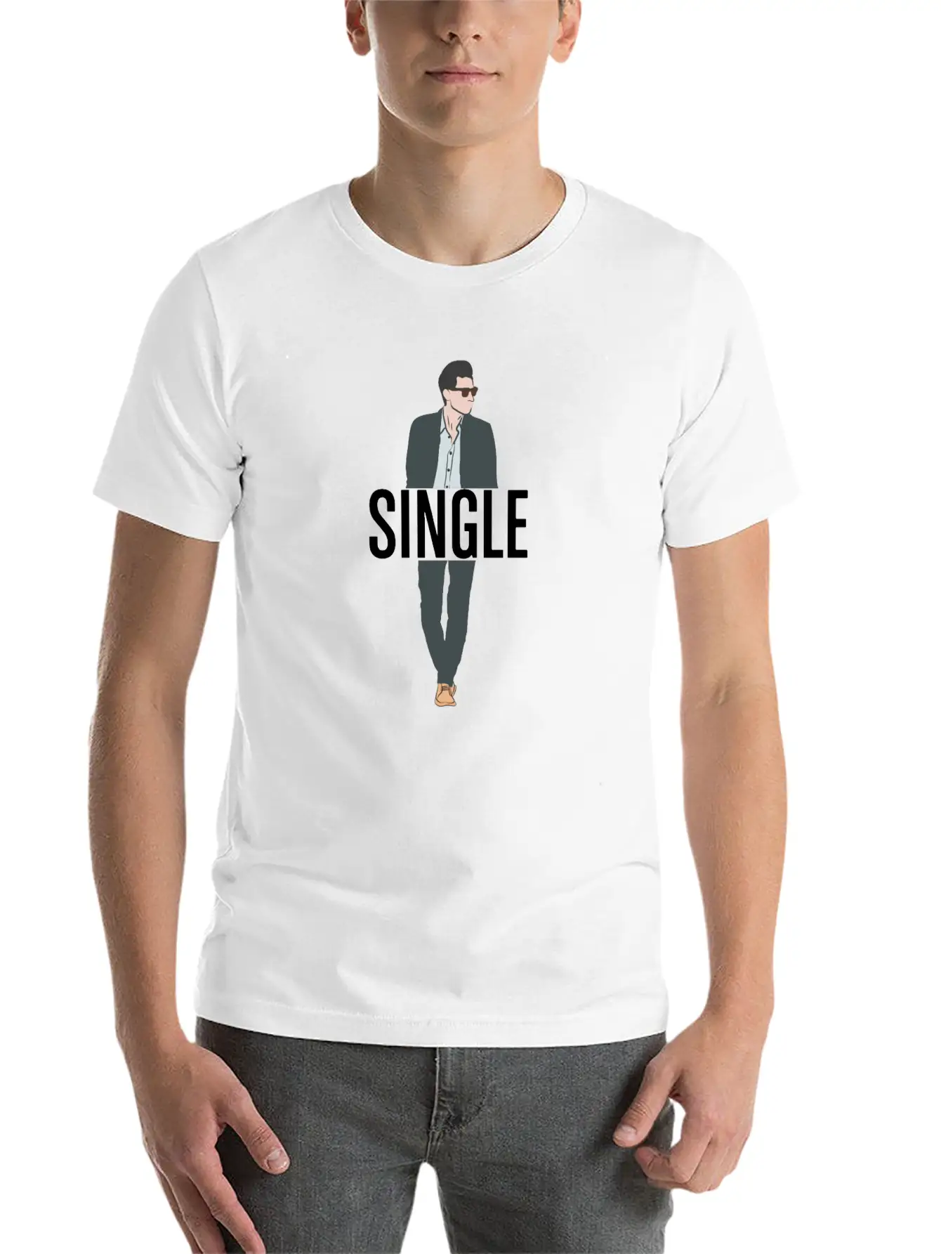 Single But Not Alone Gift Idea Soft Cotton Short Sleeve Tee ¨C Unisex Wardrobe Staple