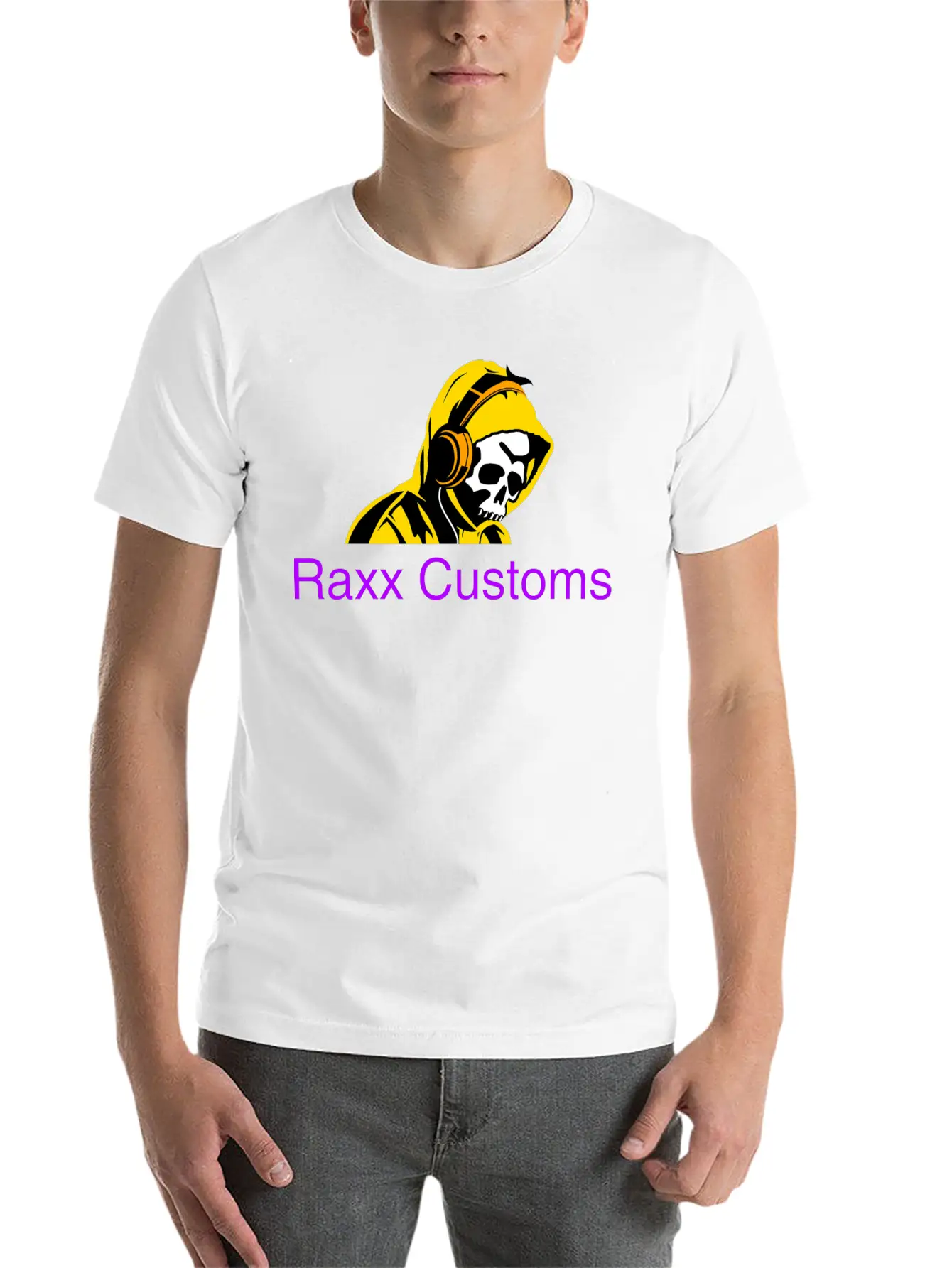 SKULL RAXX CUSTOMS Logo Yellow Basic Graphic T-Shirt ¨C Daily Comfort In Soft Cotton