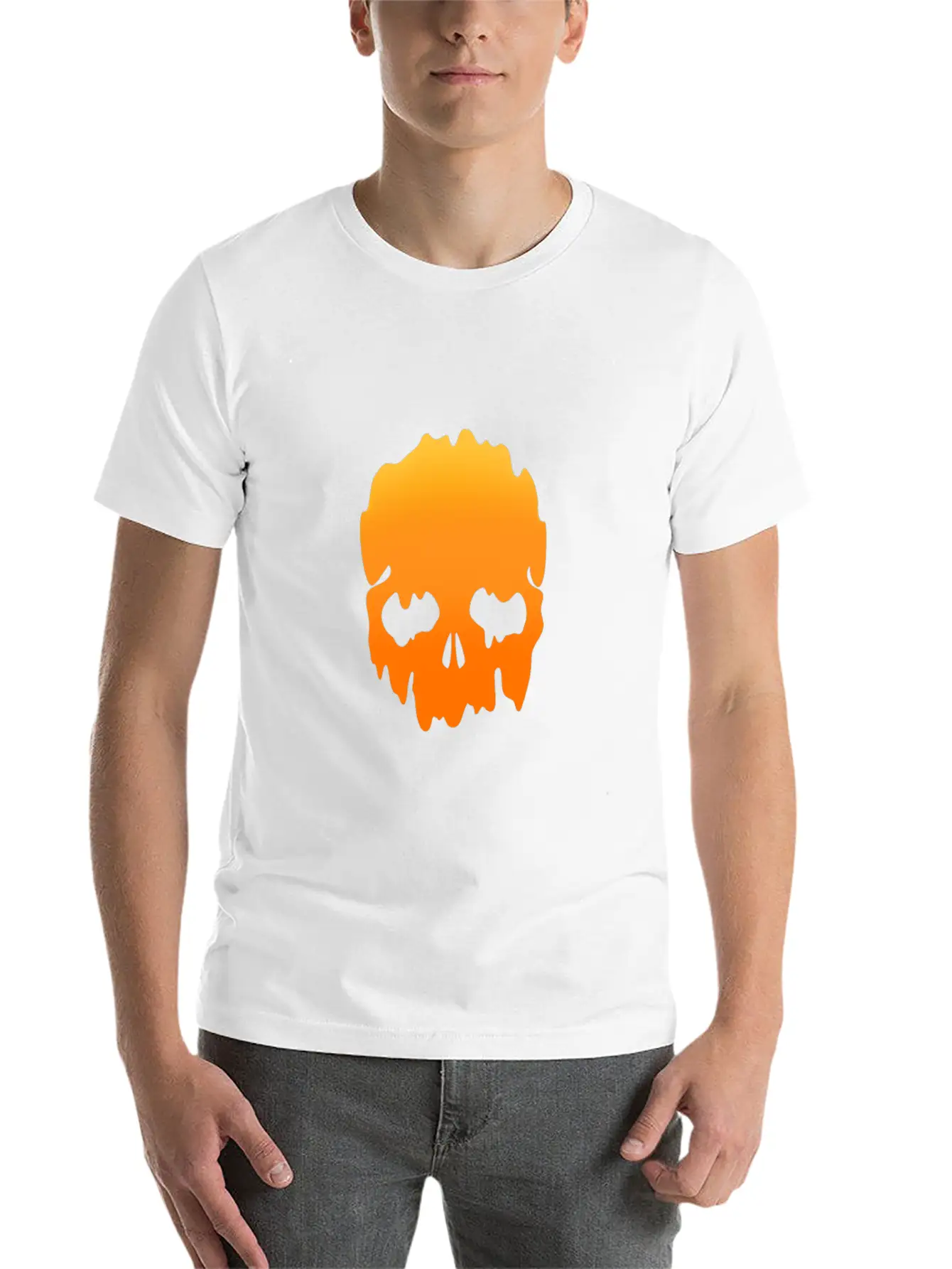 Skull With Colour Gradient Soft Cotton Short Sleeve Tee ¨C Unisex Wardrobe Staple