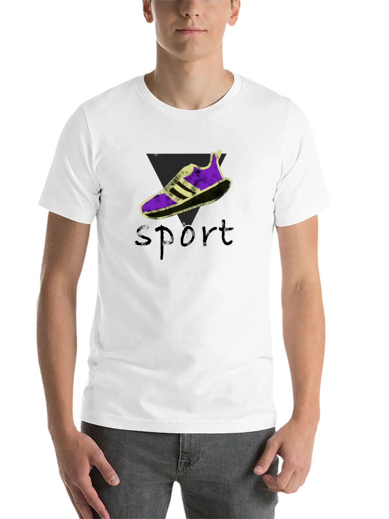 Sport Shoe Running Basic Graphic T-Shirt ¨C Daily Comfort In Soft Cotton