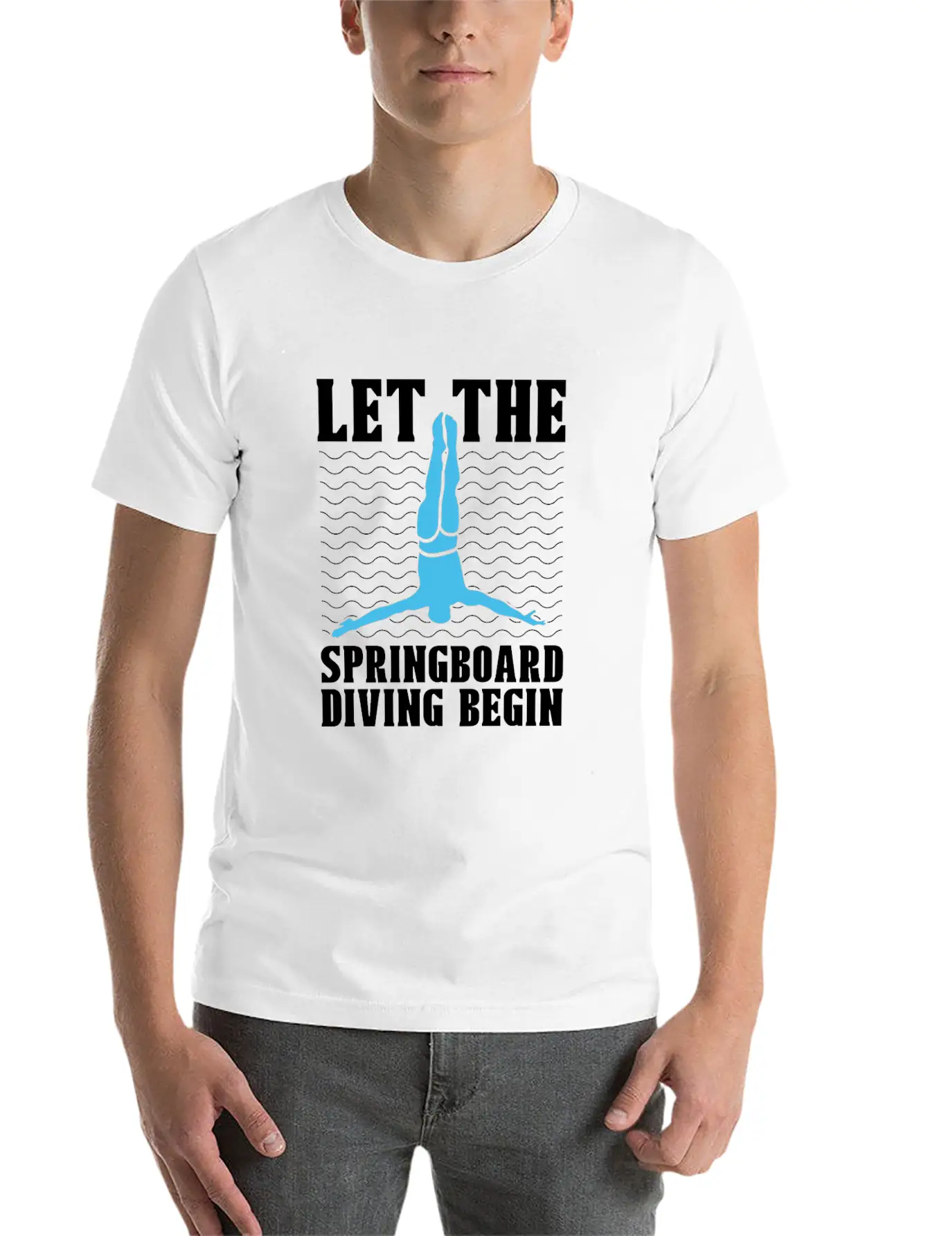Springboard Diving Basic Graphic T-Shirt ¨C Daily Comfort In Soft Cotton