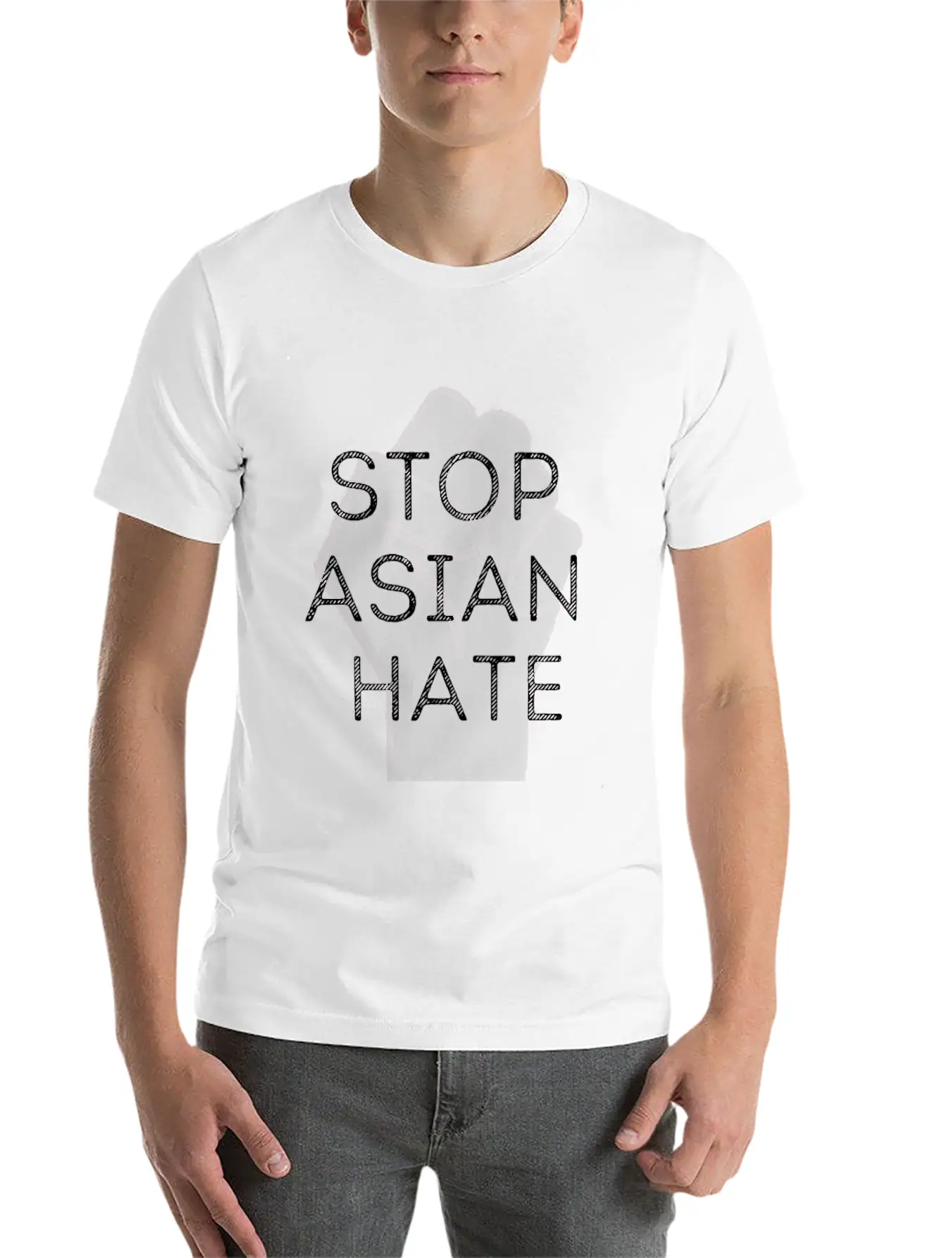 STOP ASIAN HATE Soft Cotton Short Sleeve Tee ¨C Unisex Wardrobe Staple