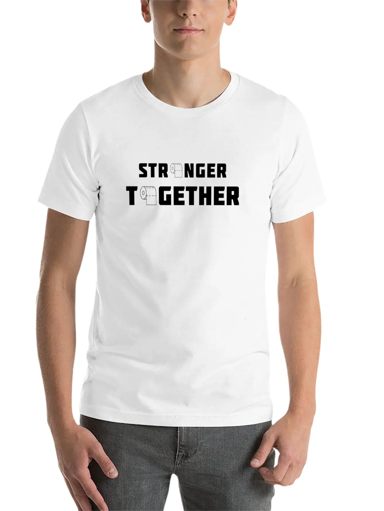 Stronger Together ¡ª Toilet Rolls Basic Graphic T-Shirt ¨C Daily Comfort In Soft Cotton