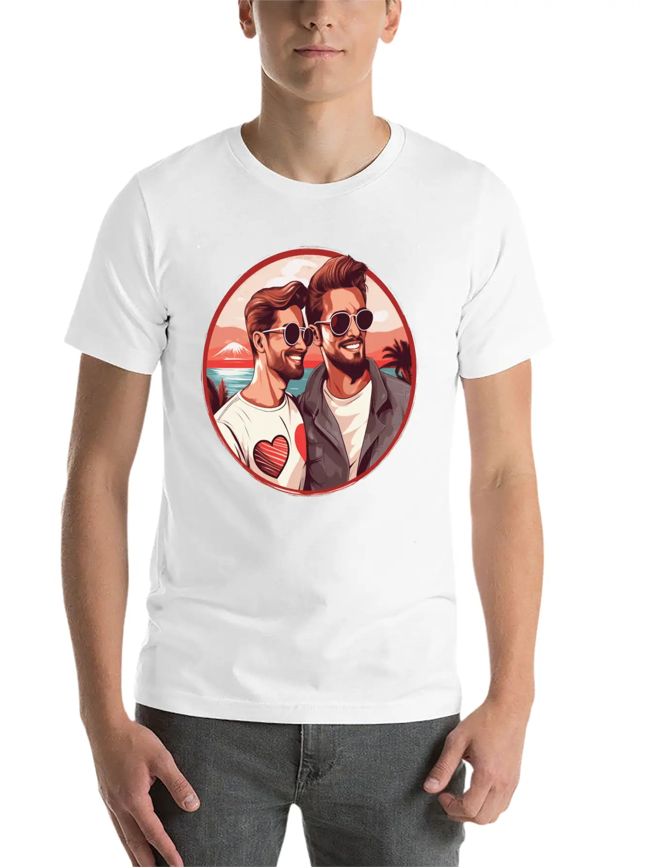 Stylish LGBT Gay Valentines Outfit Idea For Gays Essential Cotton Tee For Daily Outfits ¨C Unisex Style