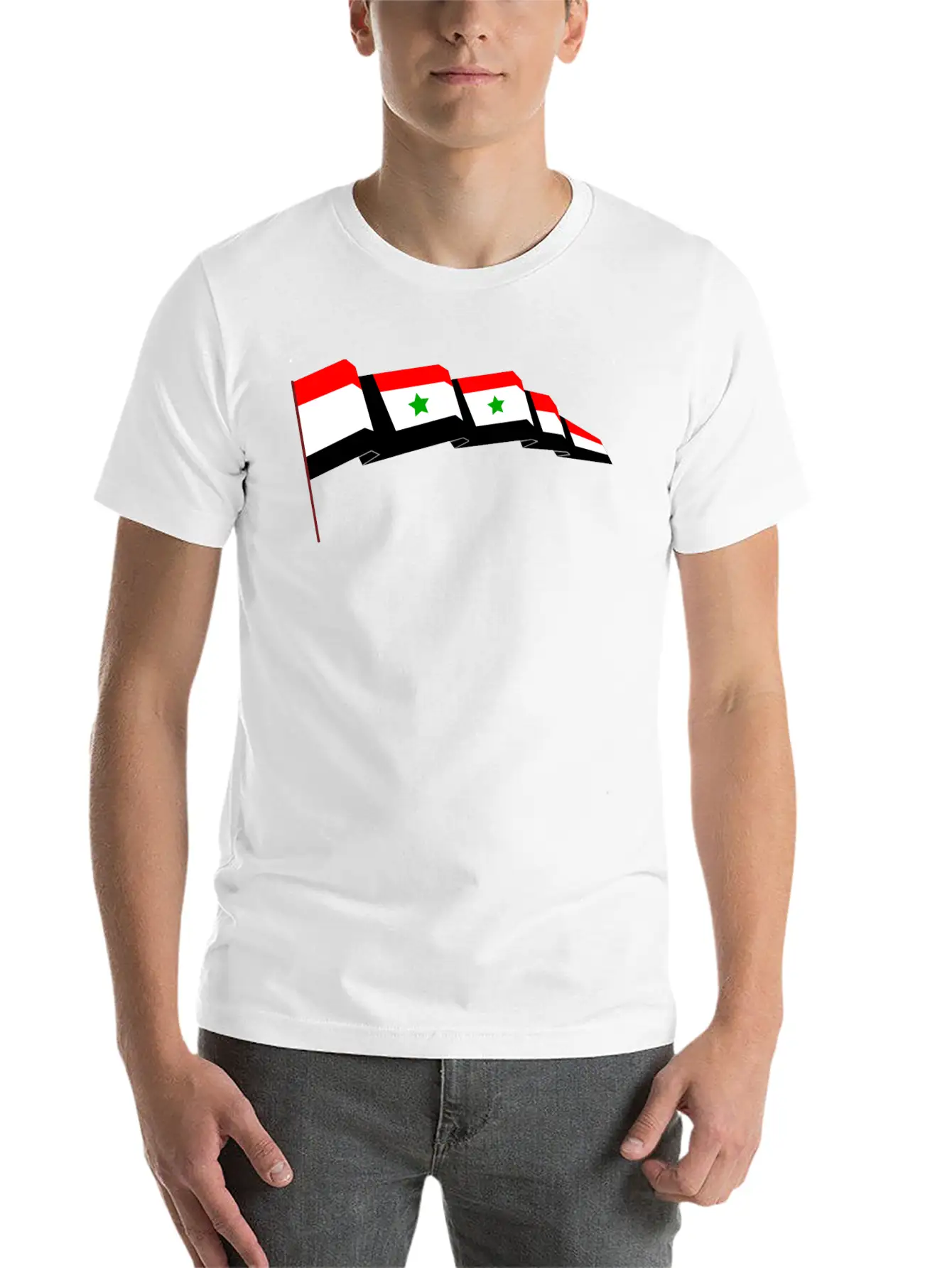Syrian Flag Essential Cotton Tee For Daily Outfits ¨C Unisex Style