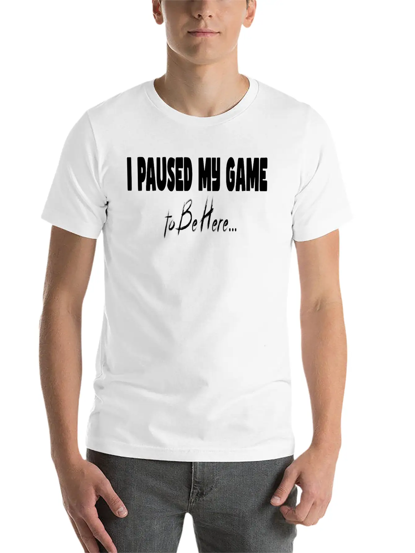 T-shirt De Jeu Avec Inscription ? I Paused My Game Basic Graphic T-Shirt ¨C Daily Comfort In Soft Cotton