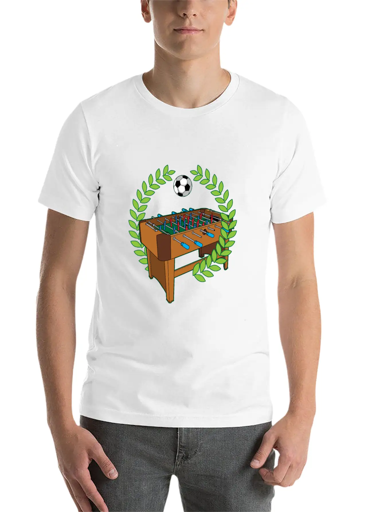 Table Football Pitch Foosball Humor Saying Unisex Casual T-Shirt ¨C Clean Design For Daily Comfort