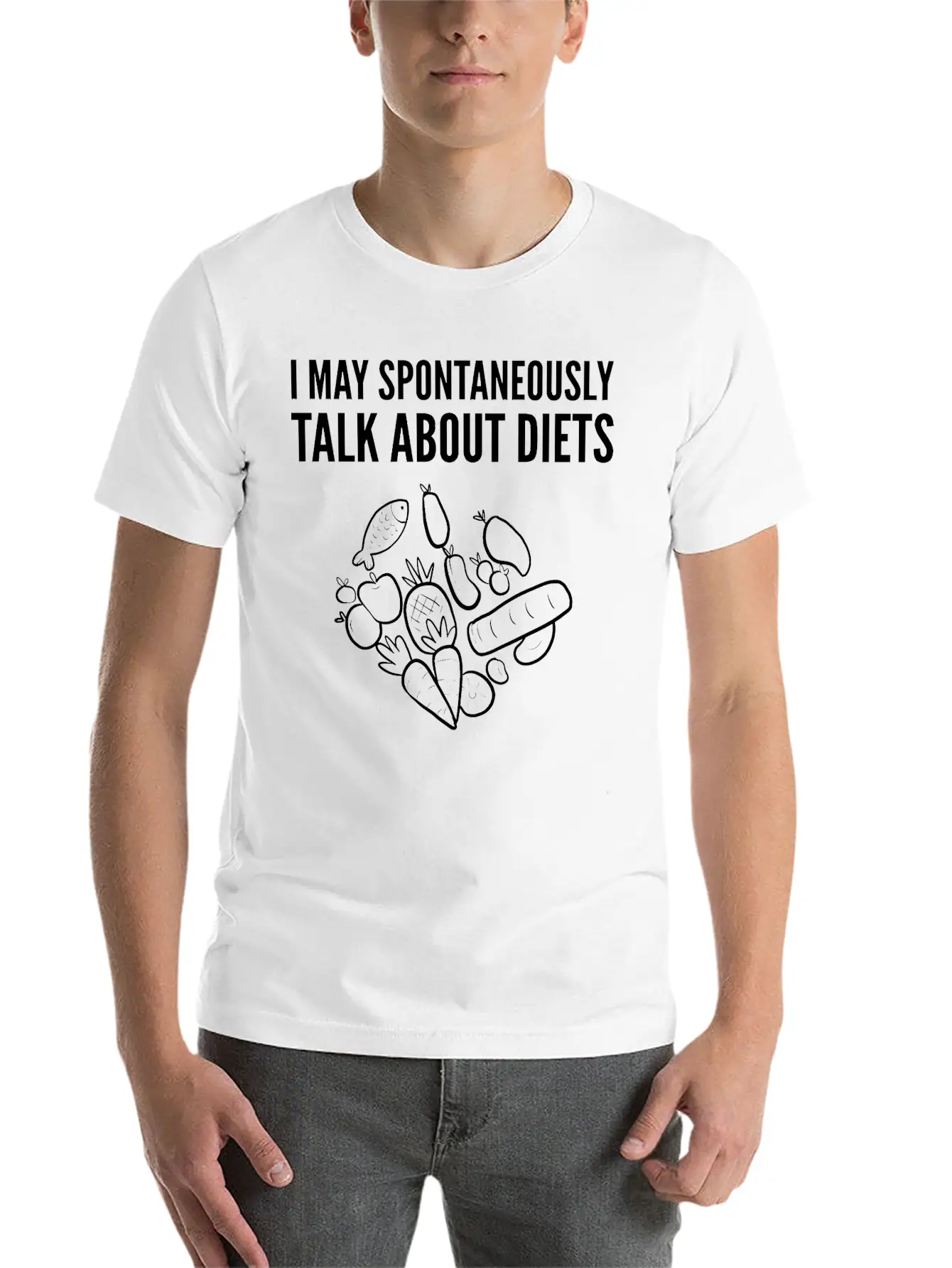 Talk About Diets Dietitians Gift Basic Graphic T-Shirt ¨C Daily Comfort In Soft Cotton