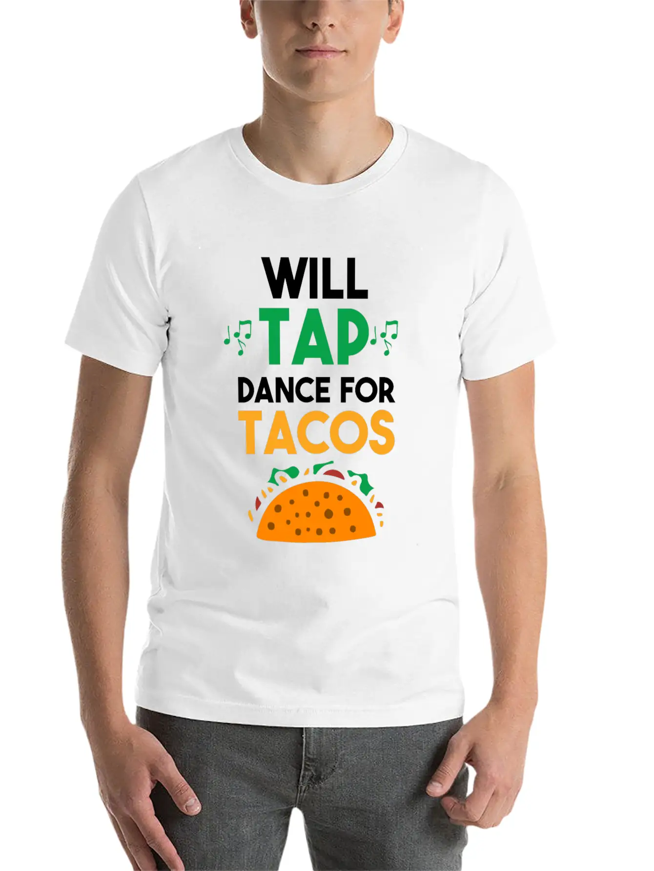 Tap Dance Feet Stomp Rhythm Taco Lover Soft Cotton Short Sleeve Tee ¨C Unisex Wardrobe Staple