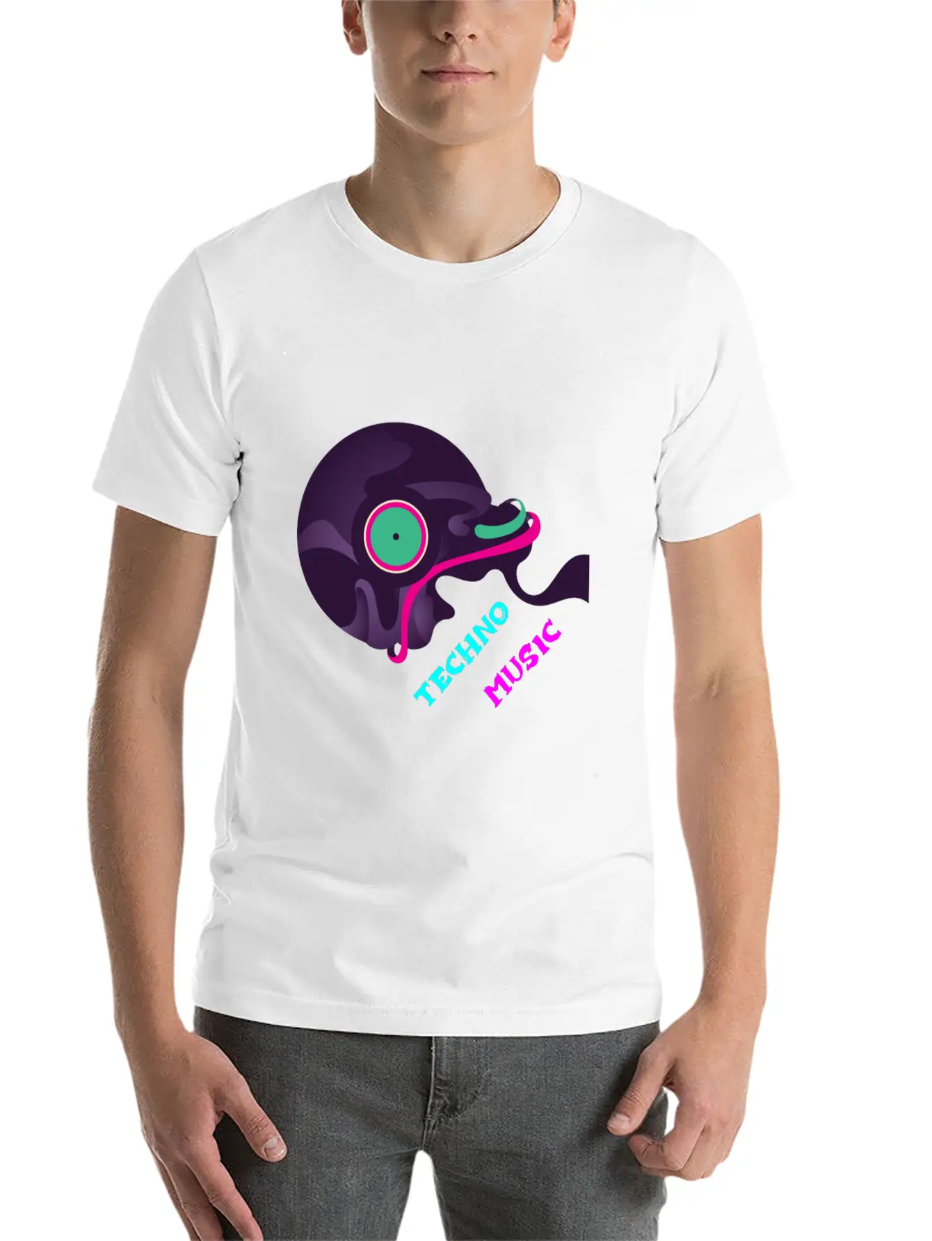 Techno Music - Drum & Bass Essential Cotton Tee For Daily Outfits ¨C Unisex Style