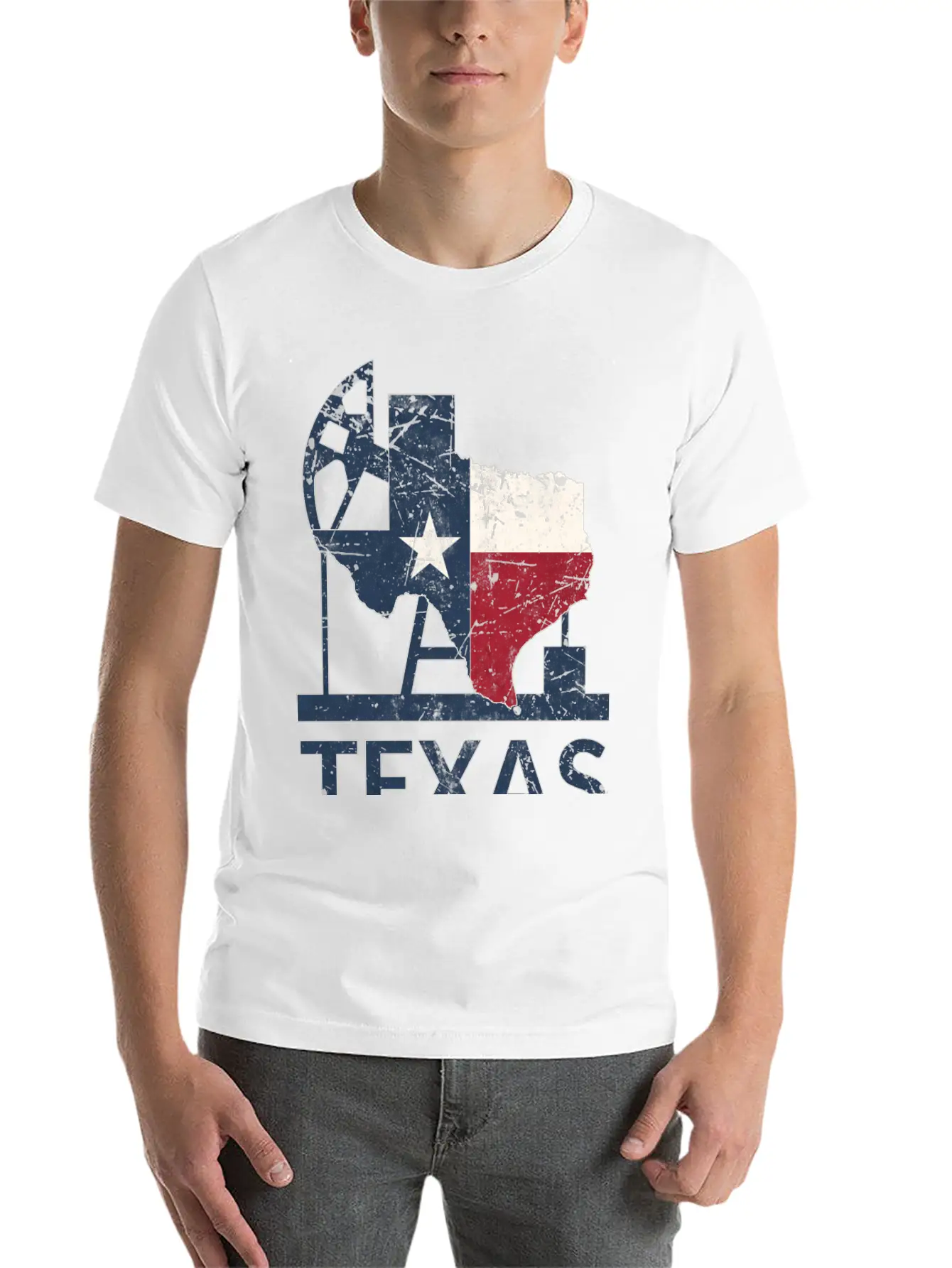Texas Map USA Oil Essential Cotton Tee For Daily Outfits ¨C Unisex Style