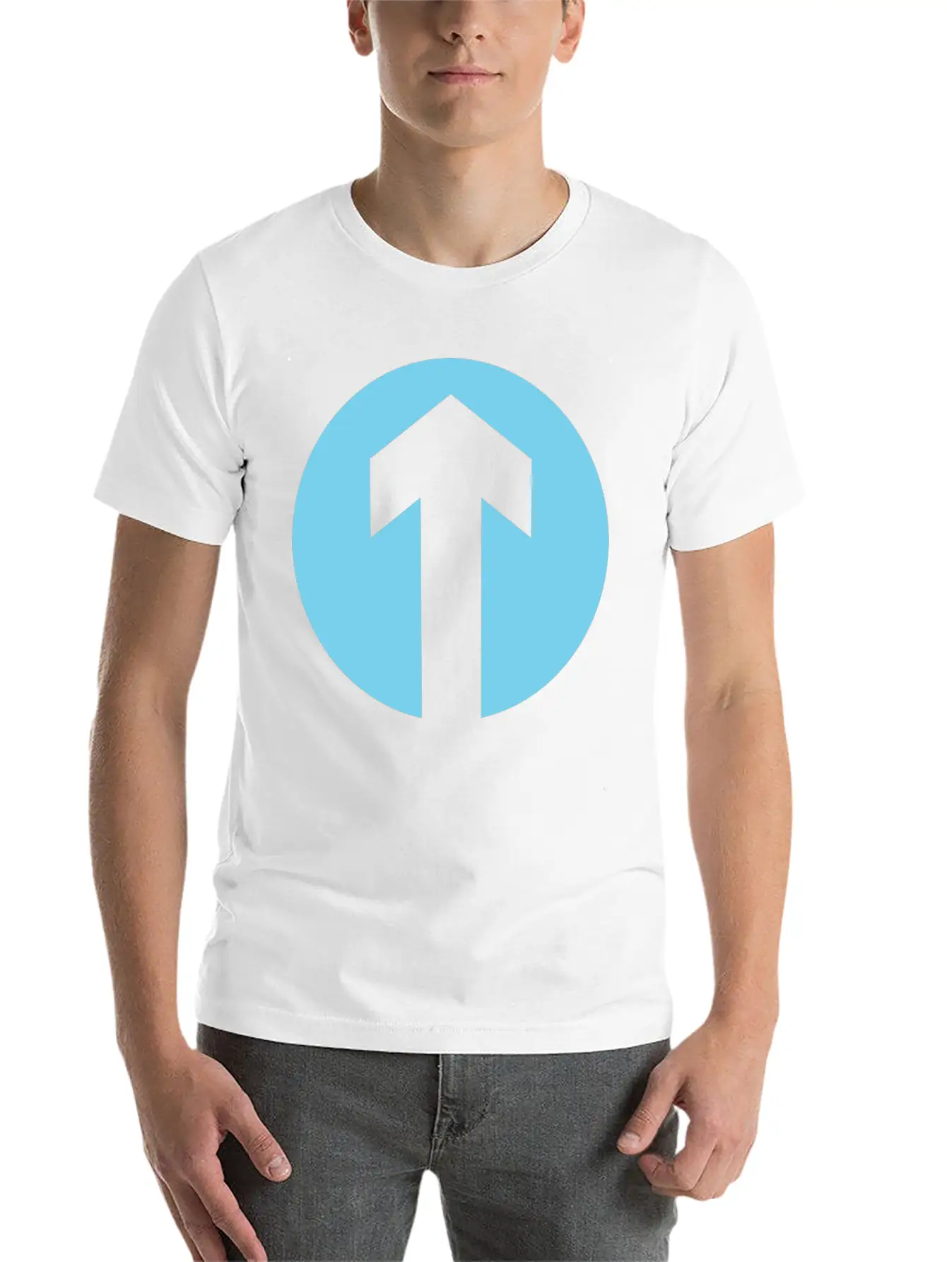 TFP Arrow Blue Unisex Casual T-Shirt ¨C Clean Design For Daily Comfort