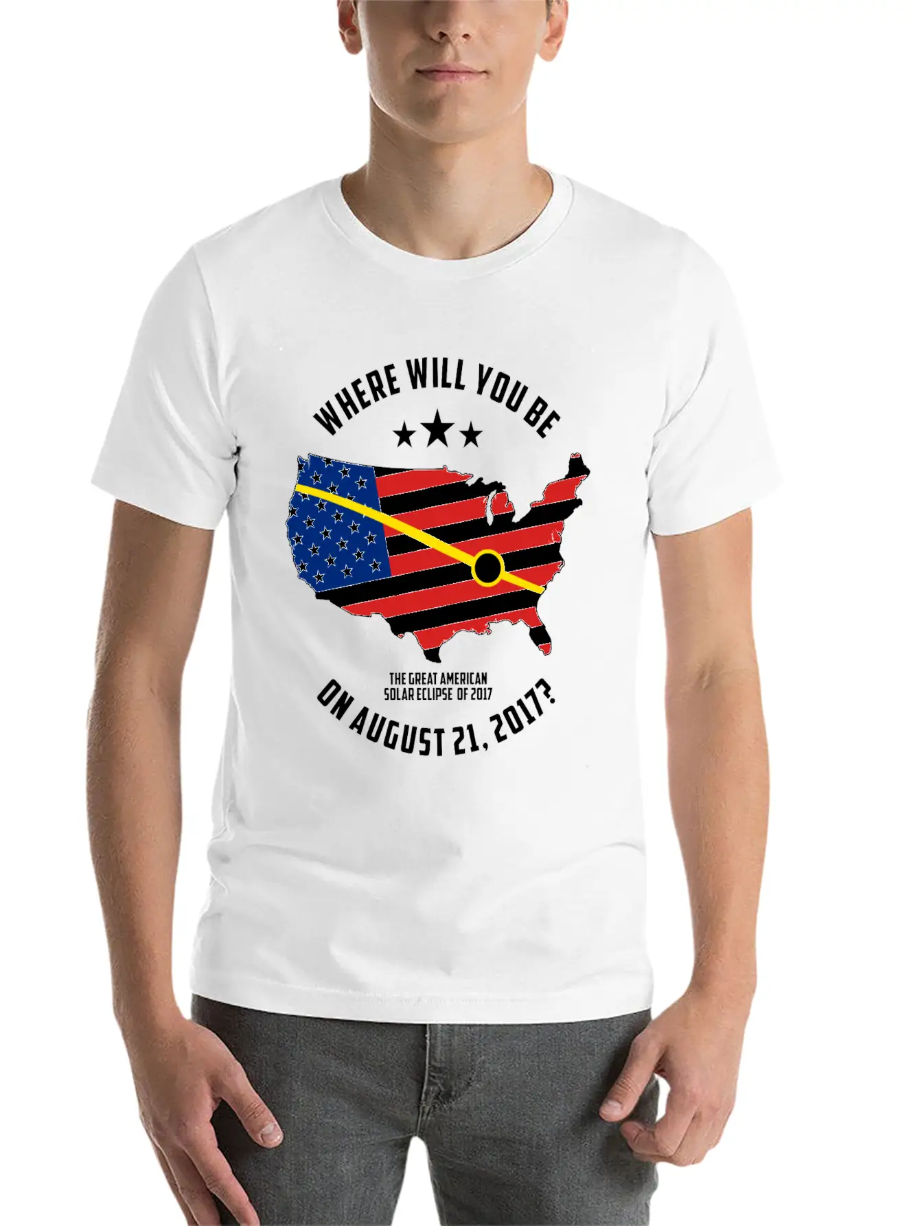 The Great American Solar Eclipse Of 2017 Basic Graphic T-Shirt ¨C Daily Comfort In Soft Cotton