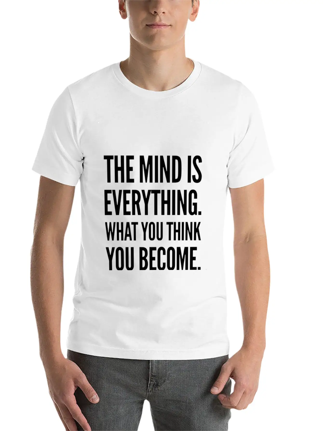 The Mind Is Everything Text Design Unisex Casual T-Shirt ¨C Clean Design For Daily Comfort