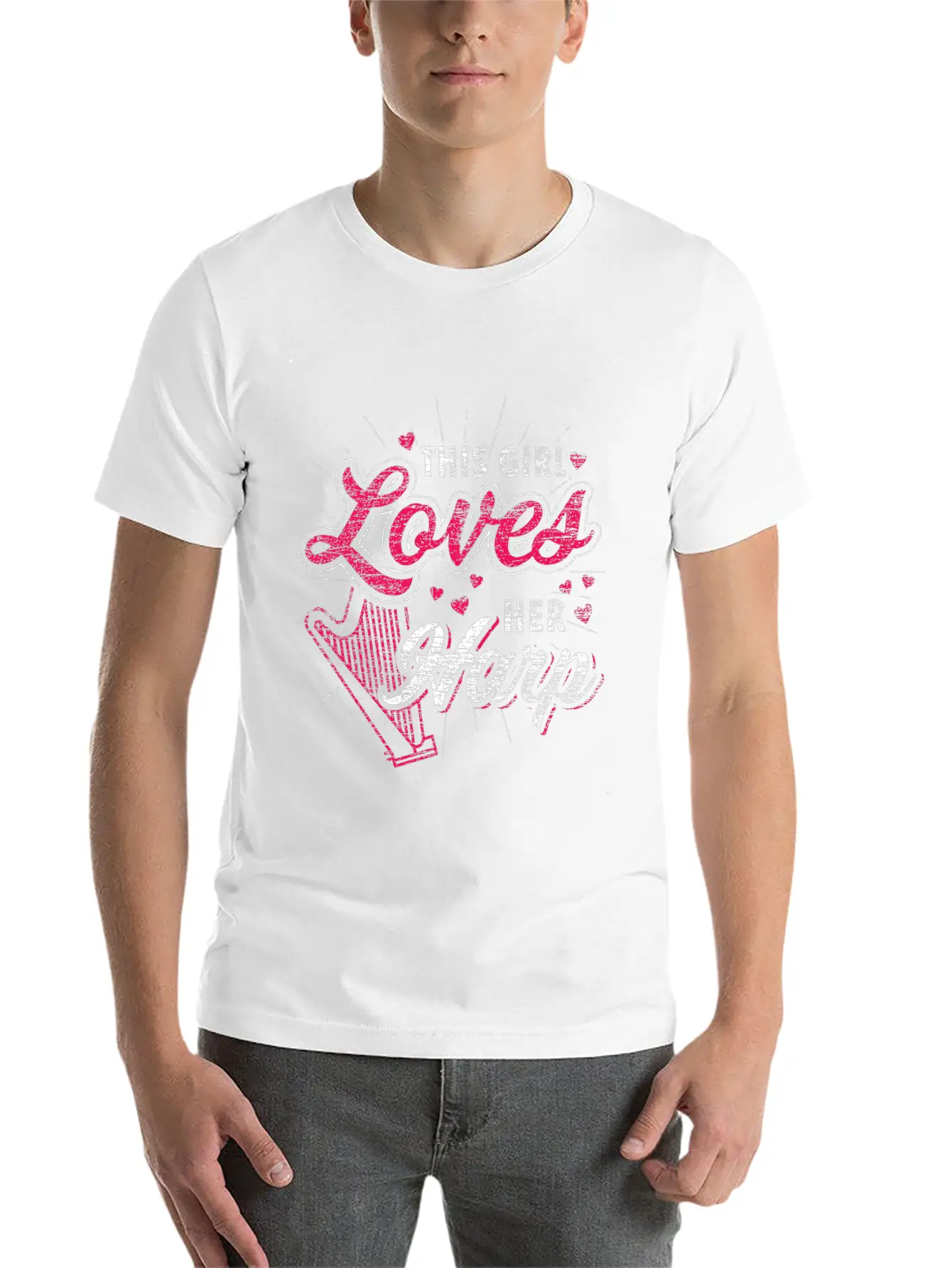 This Girl Loves Her Harp Unisex Casual T-Shirt ¨C Clean Design For Daily Comfort