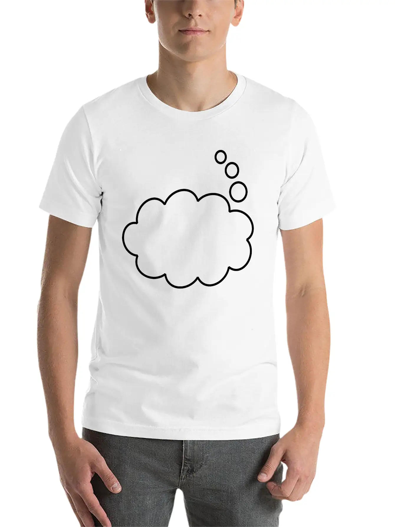 Thought Balloon (outline) Soft Cotton Short Sleeve Tee ¨C Unisex Wardrobe Staple