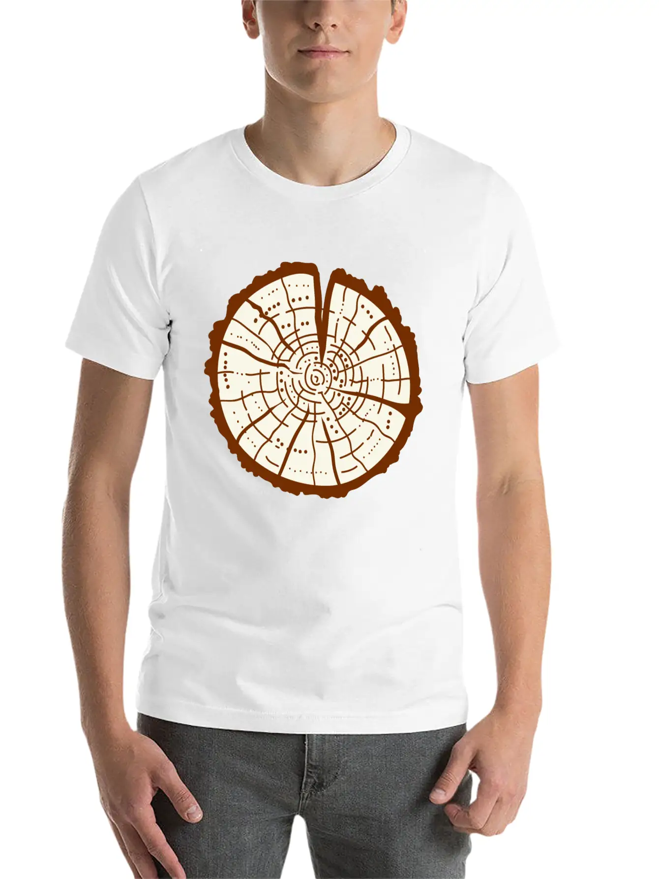 Tree Trunk Essential Cotton Tee For Daily Outfits ¨C Unisex Style