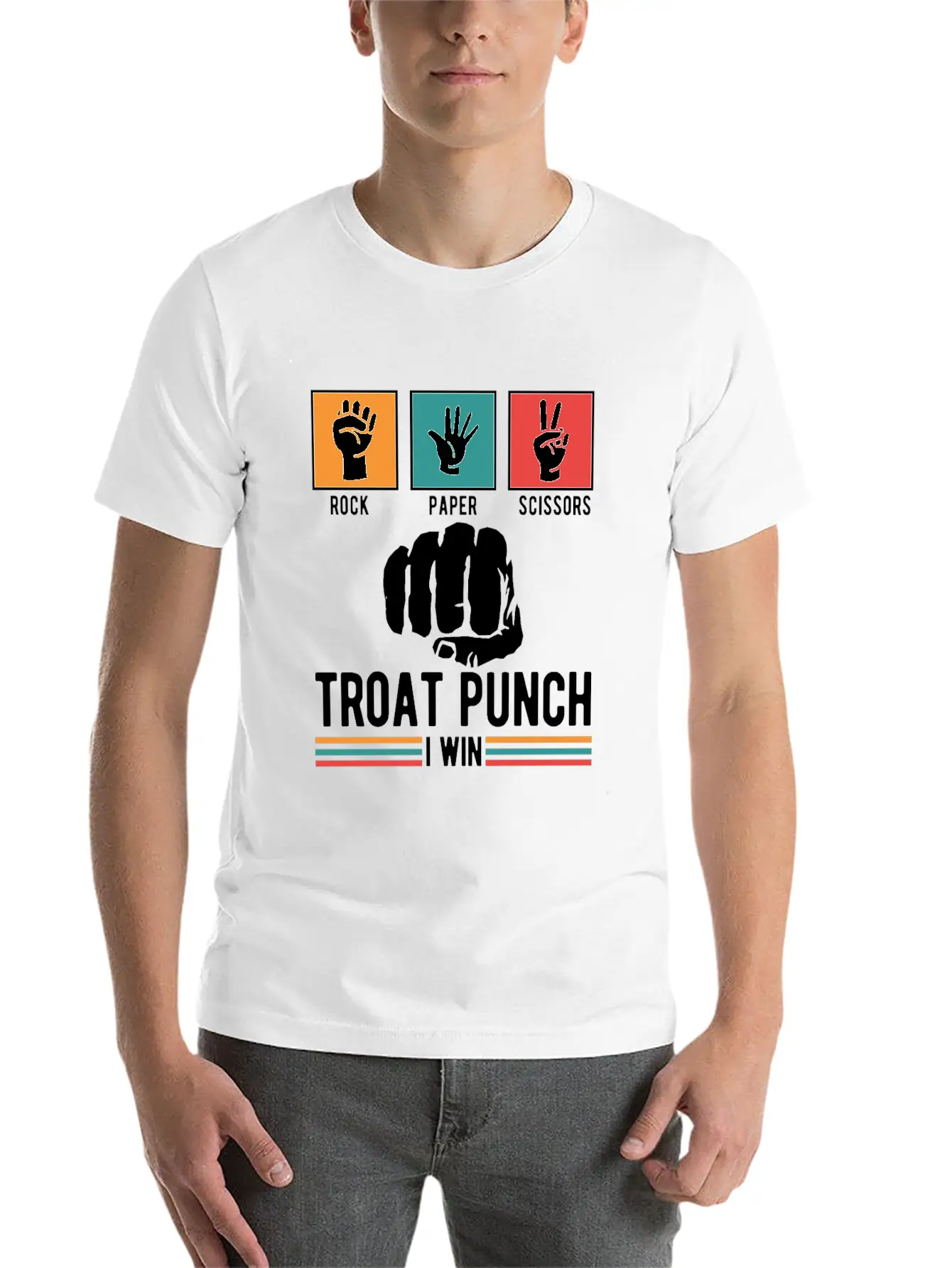 Troat Punch I Win Basic Graphic T-Shirt ¨C Daily Comfort In Soft Cotton