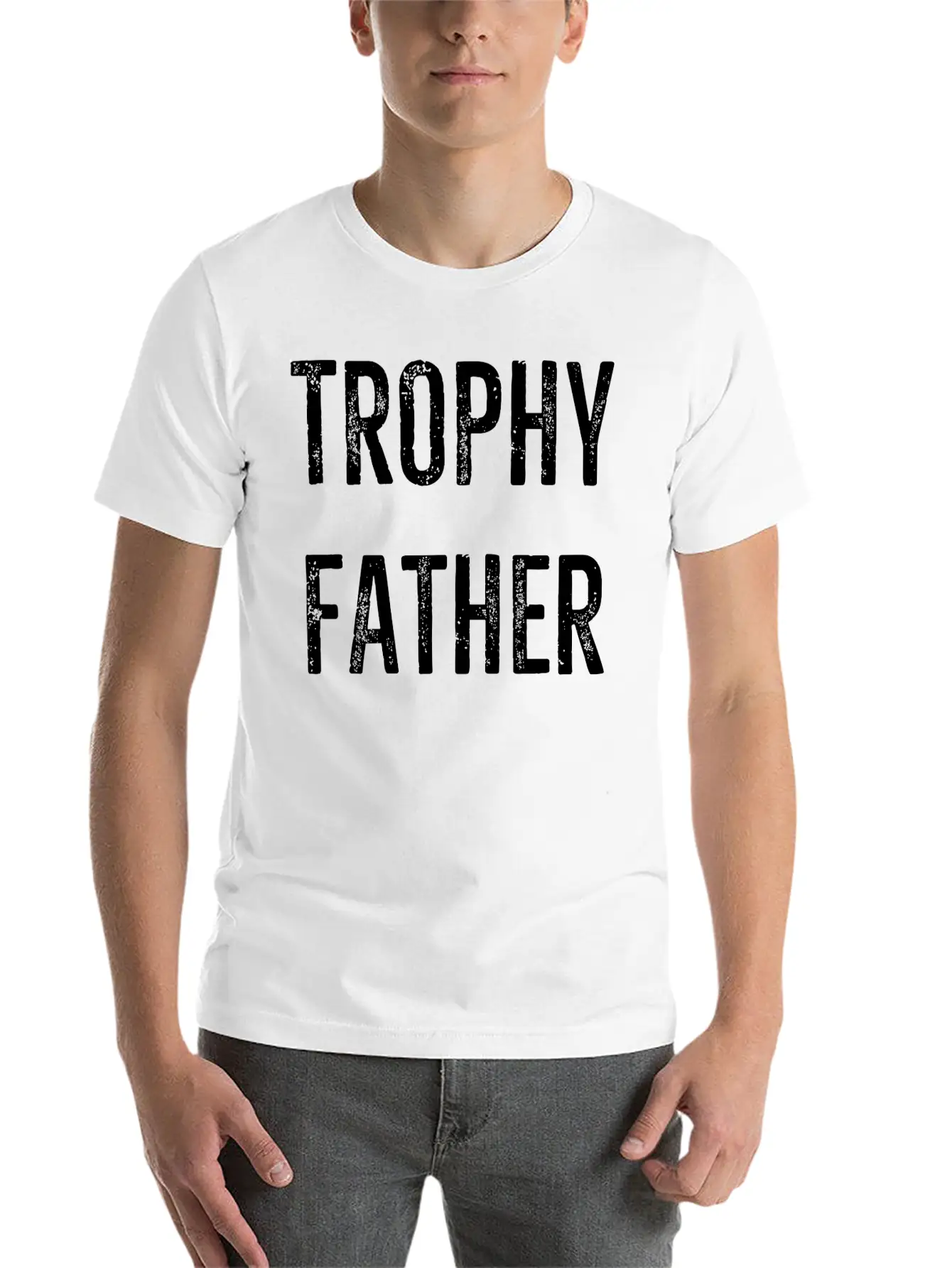 Trophy Father Essential Cotton Tee For Daily Outfits ¨C Unisex Style