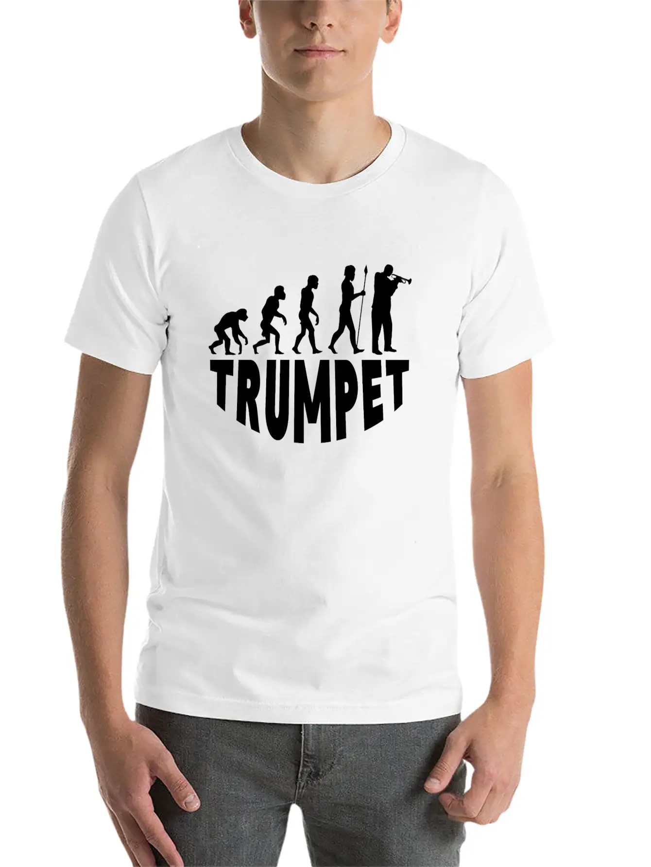 Trumpet Evolution Soft Cotton Short Sleeve Tee ¨C Unisex Wardrobe Staple