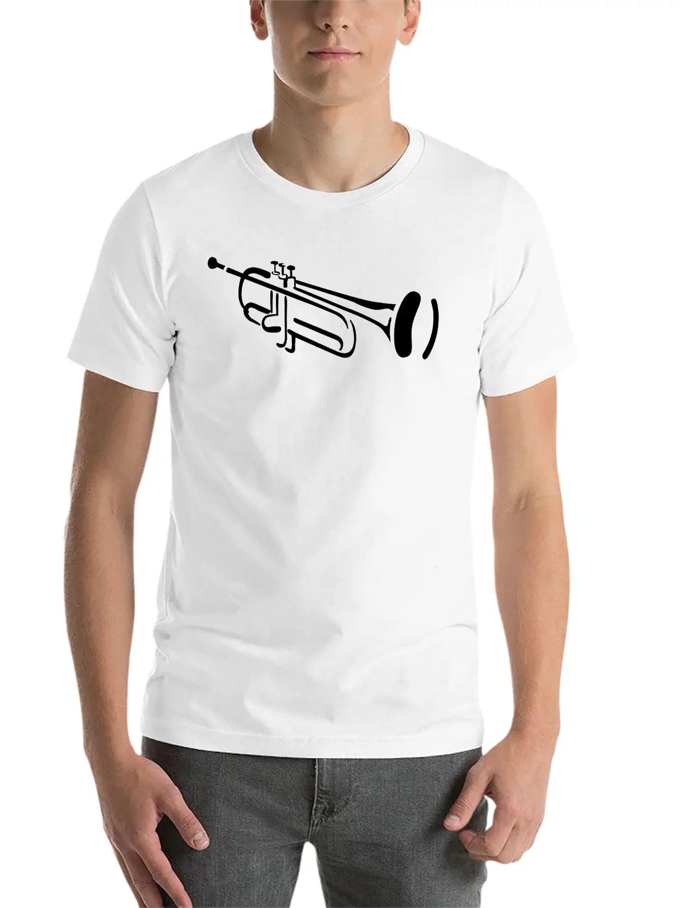 Trumpet Unisex Casual T-Shirt ¨C Clean Design For Daily Comfort